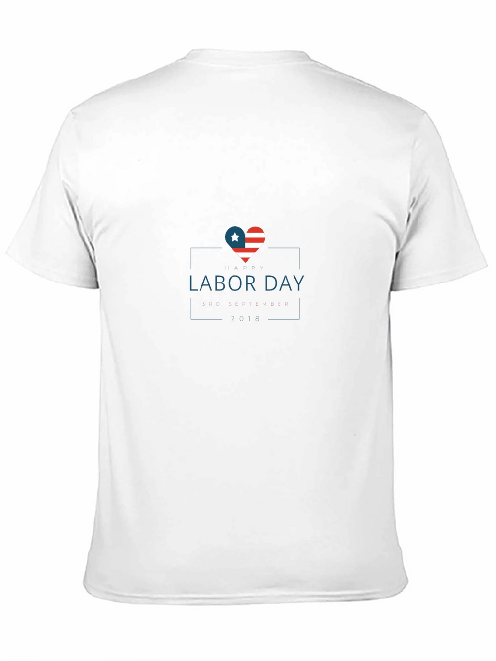 Labor Day Heart Flag Graphic T-Shirt