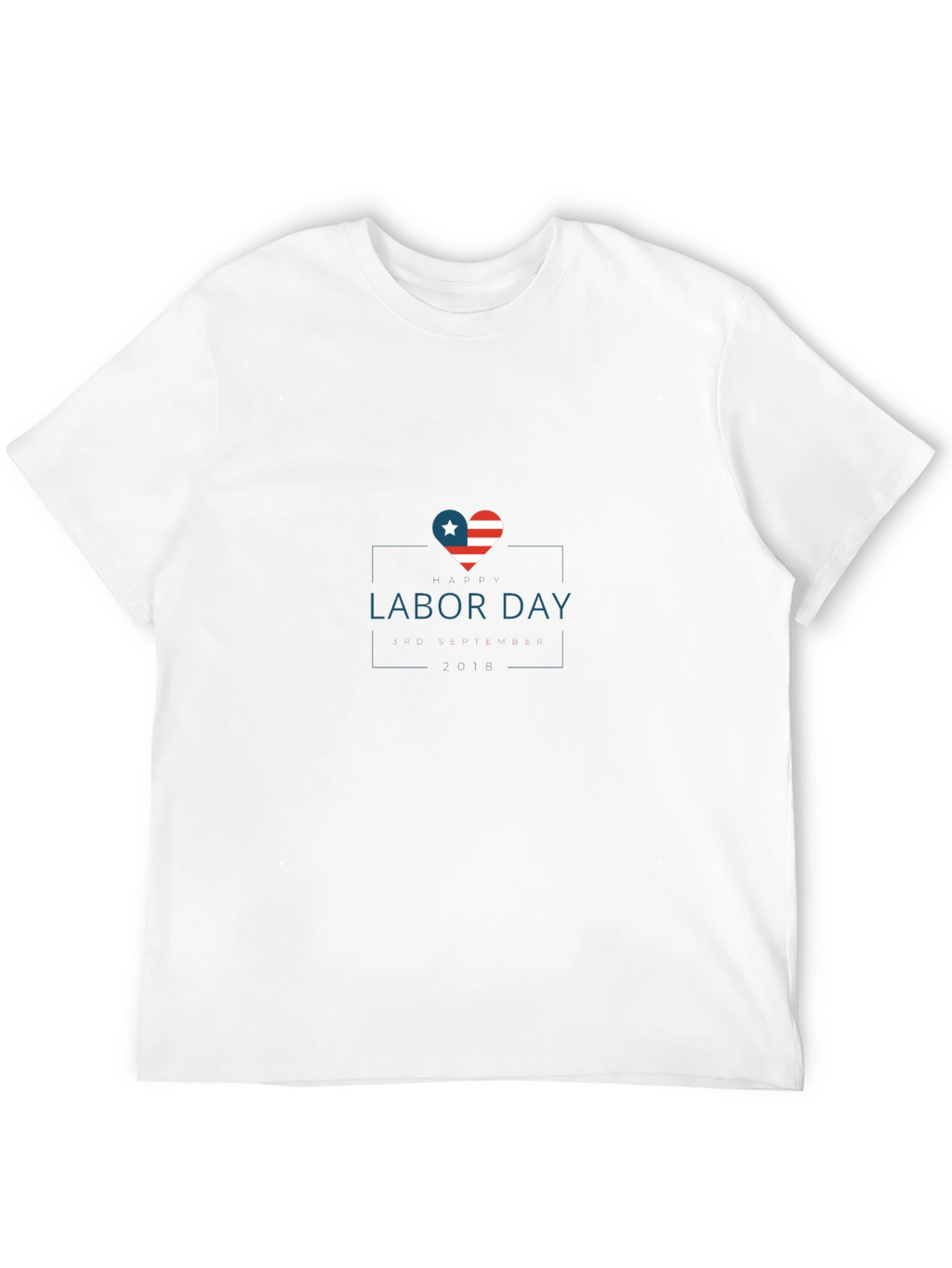 Labor Day Heart Flag Graphic T-Shirt