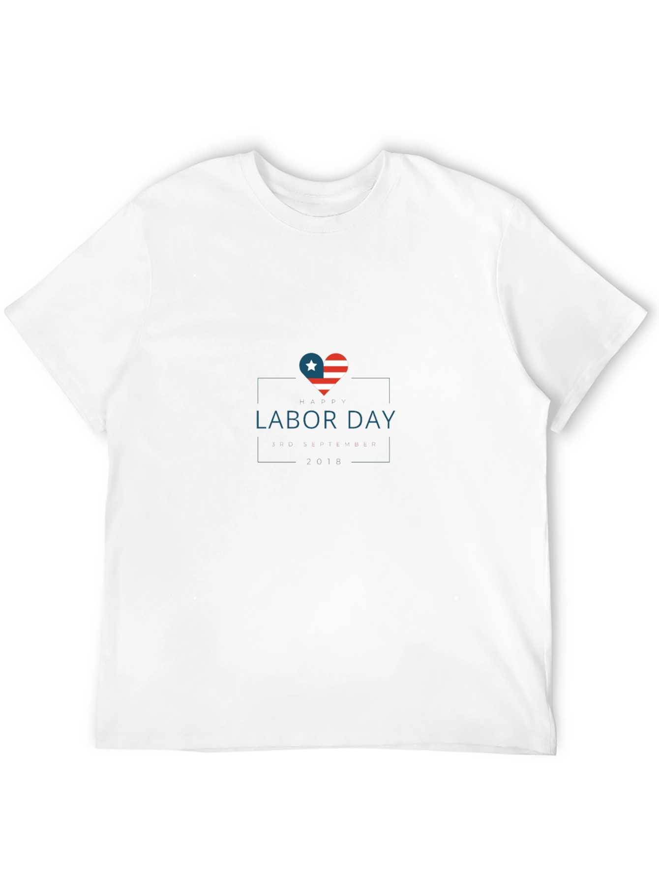 Labor Day Heart Flag Graphic T-Shirt