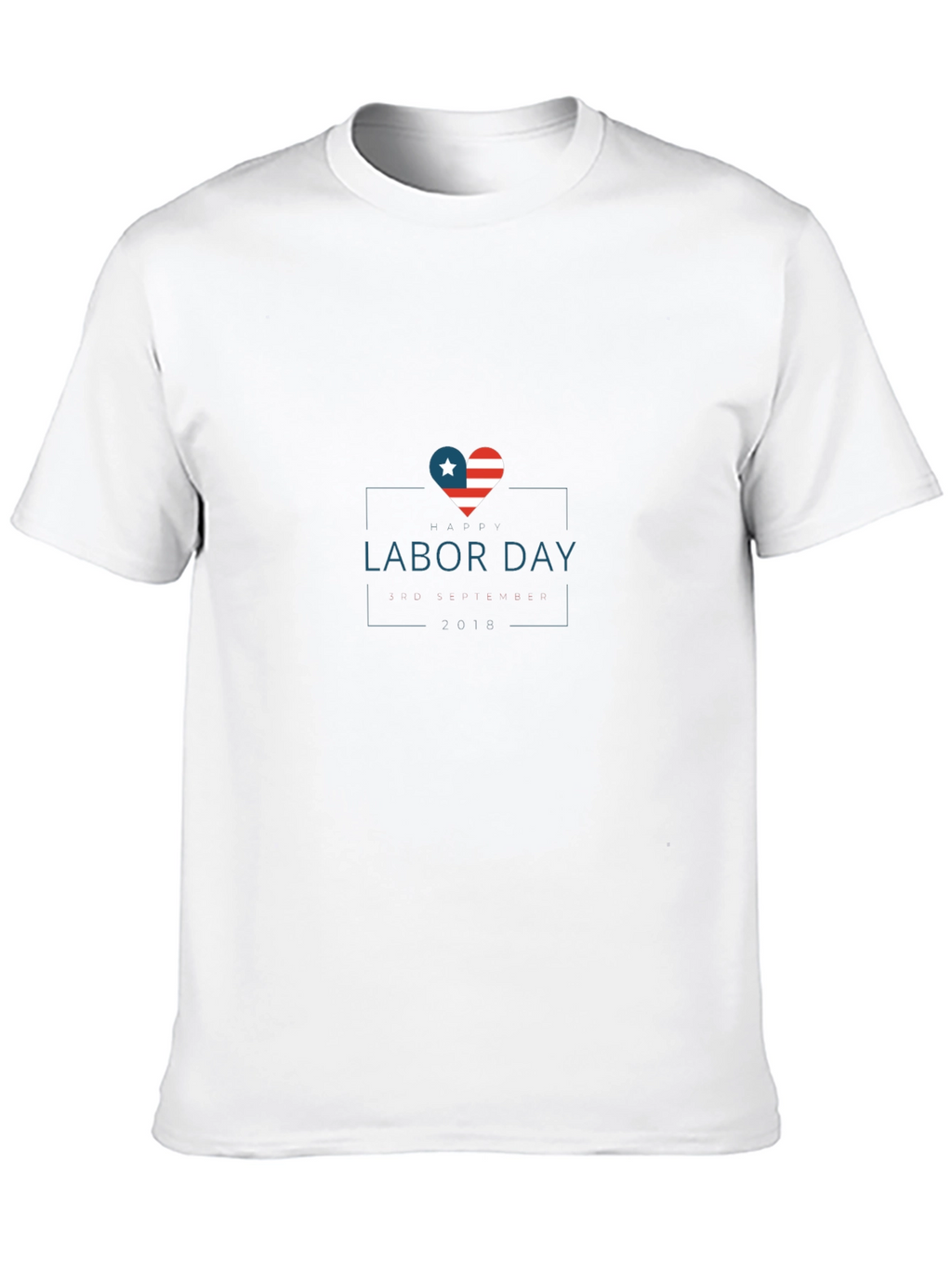 Labor Day Heart Flag Graphic T-Shirt
