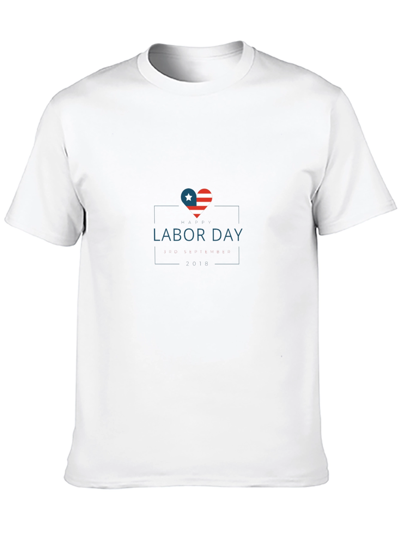 Labor Day Heart Flag Graphic T-Shirt