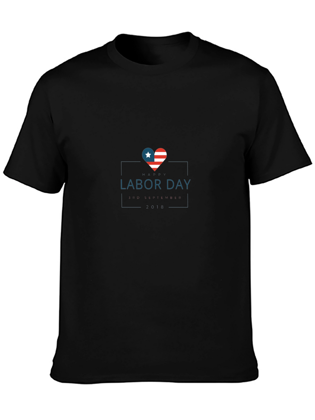 Labor Day Heart Flag Graphic T-Shirt