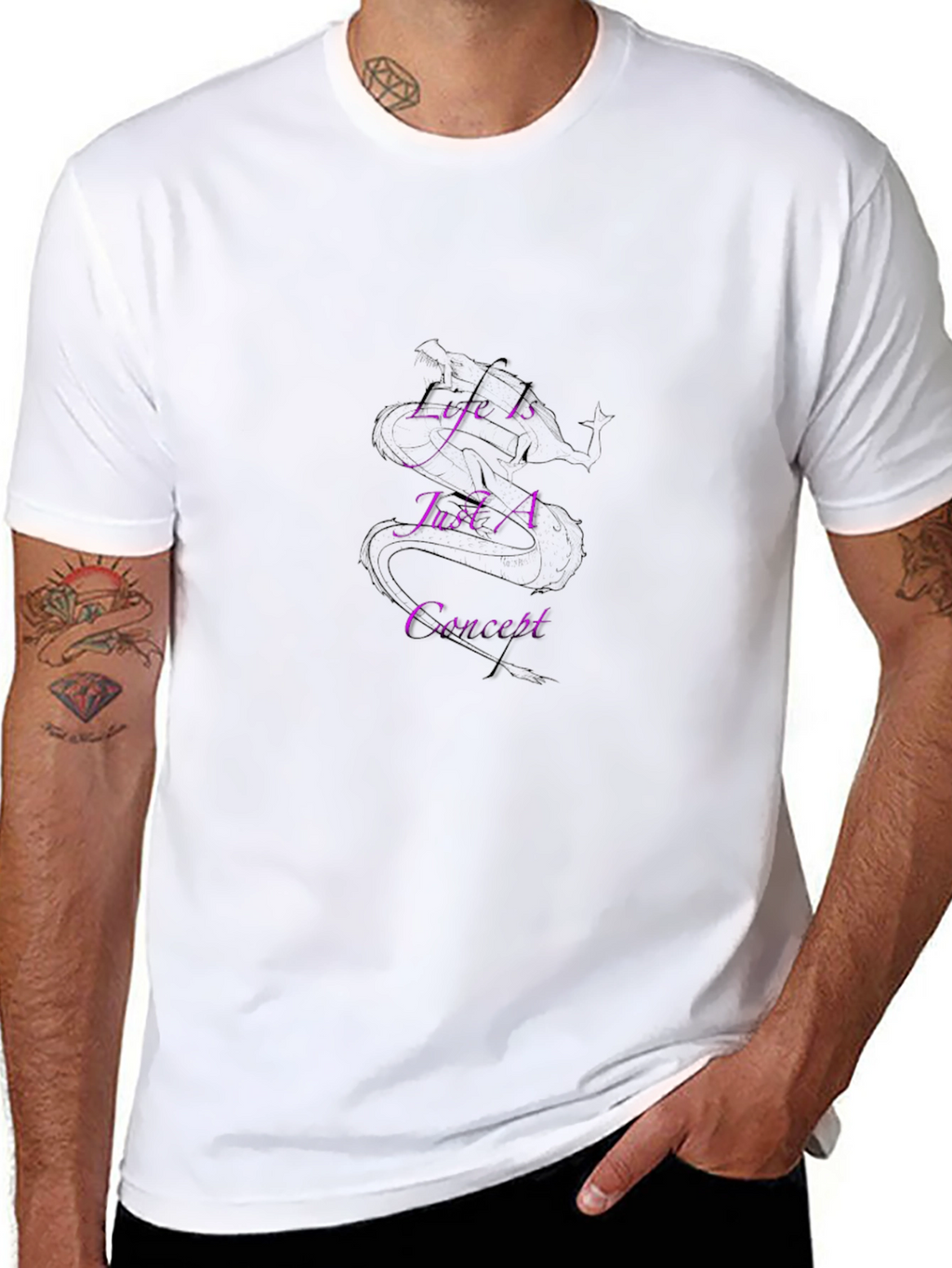 Life Is Just A Concept Black T-Shirt