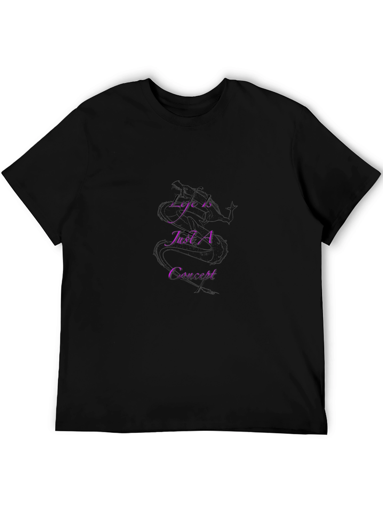 Life Is Just A Concept Black T-Shirt