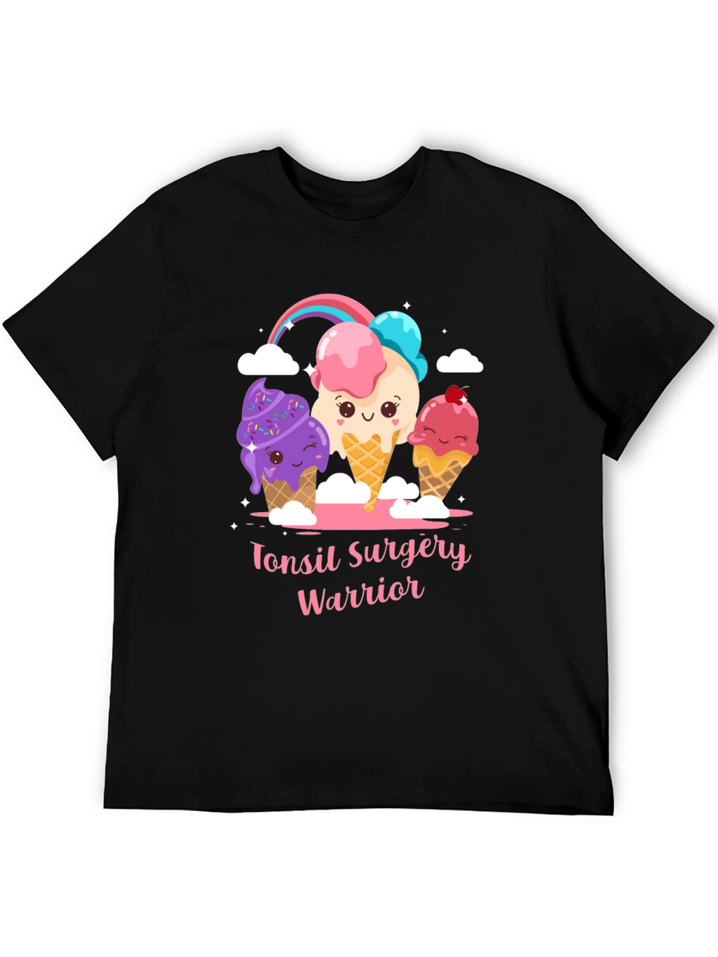 Tonsil Surgery Warrior Cartoon Ice Cream T-Shirt