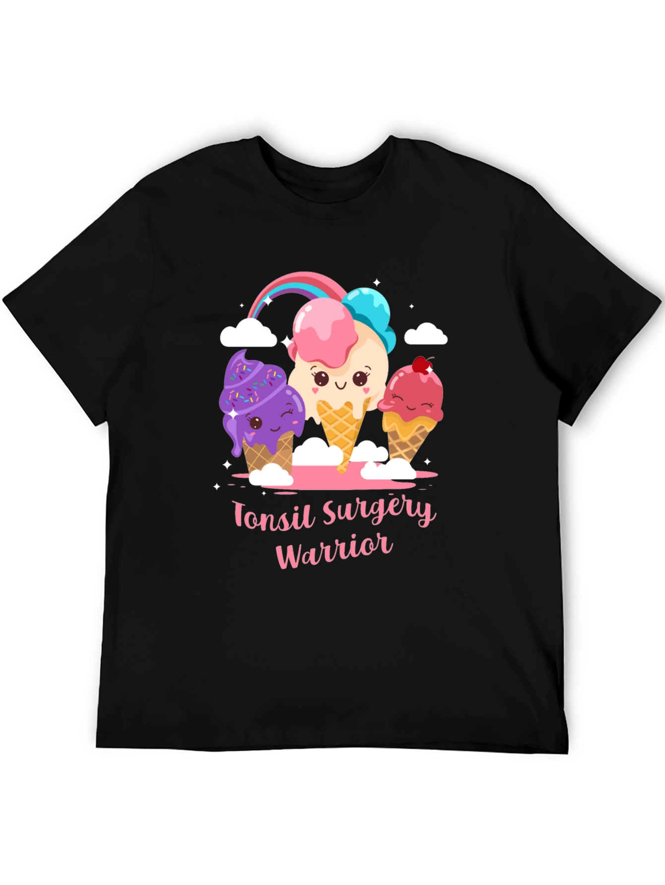 Tonsil Surgery Warrior Cartoon Ice Cream T-Shirt
