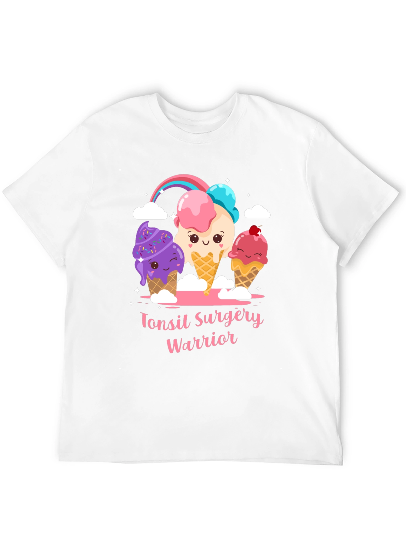 Tonsil Surgery Warrior Cartoon Ice Cream T-Shirt