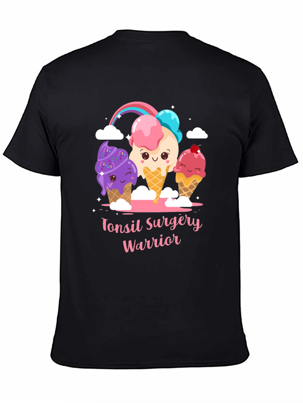Tonsil Surgery Warrior Cartoon Ice Cream T-Shirt