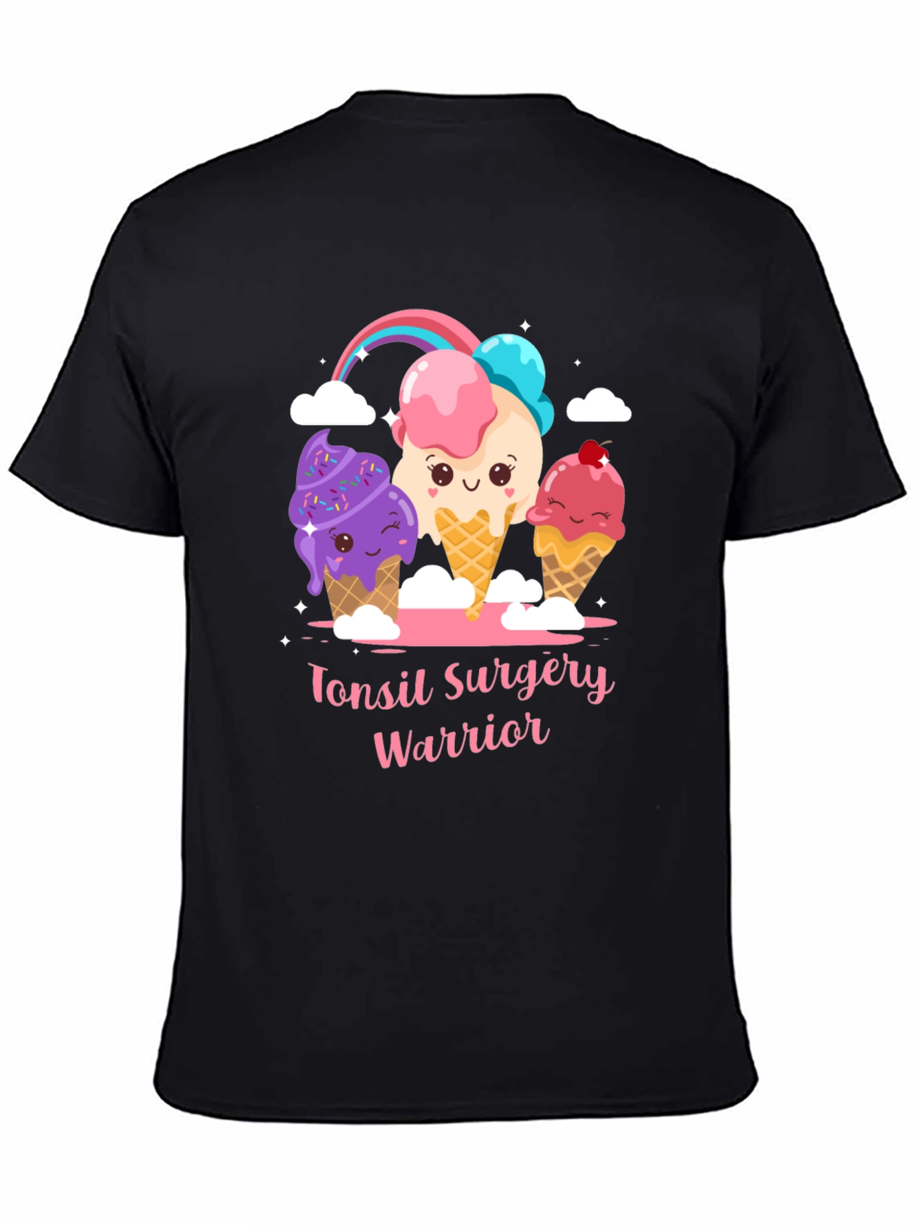 Tonsil Surgery Warrior Cartoon Ice Cream T-Shirt