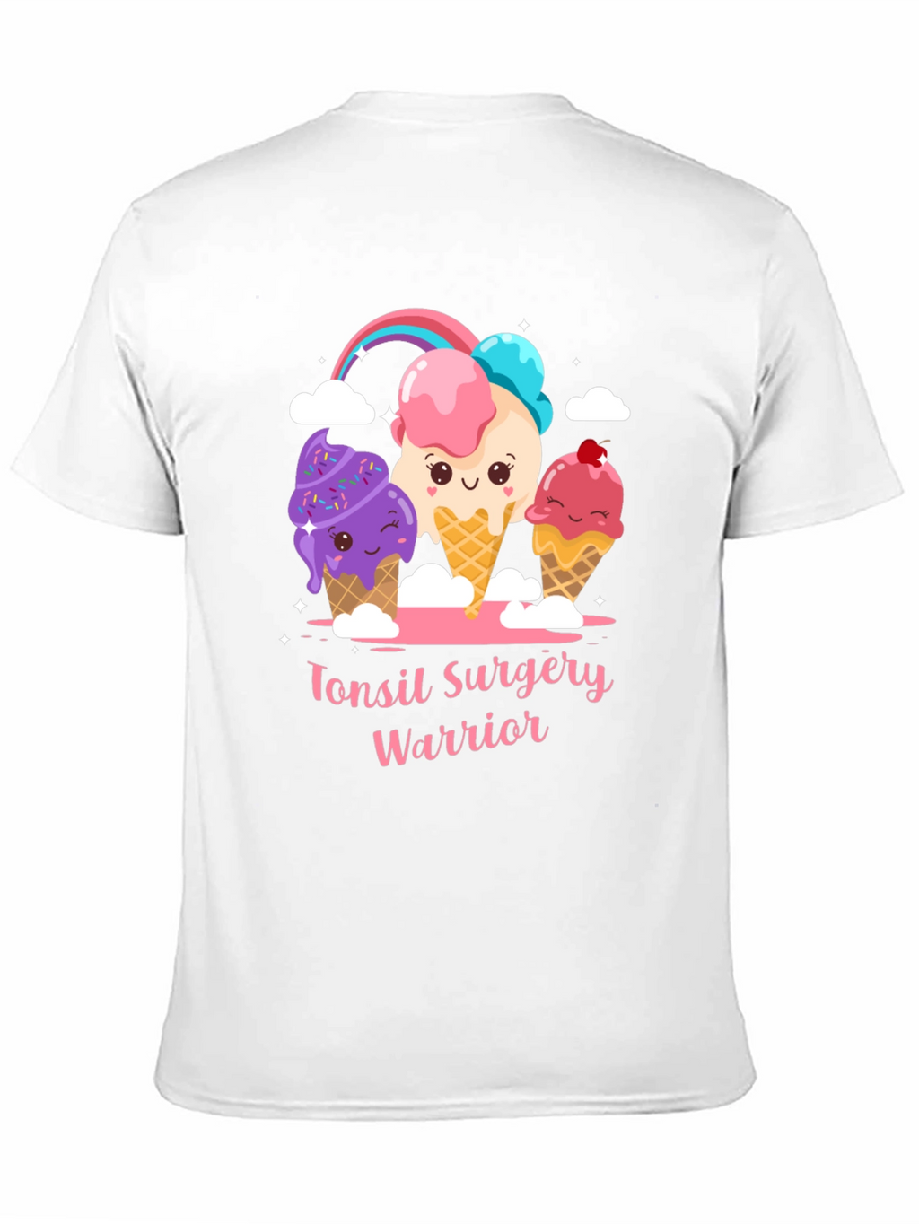 Tonsil Surgery Warrior Cartoon Ice Cream T-Shirt