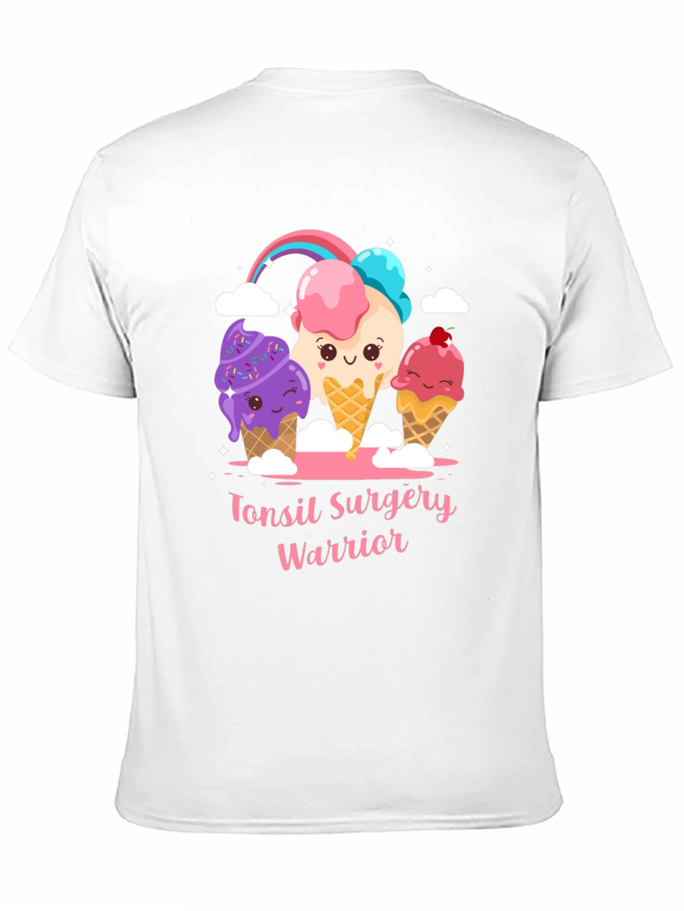 Tonsil Surgery Warrior Cartoon Ice Cream T-Shirt