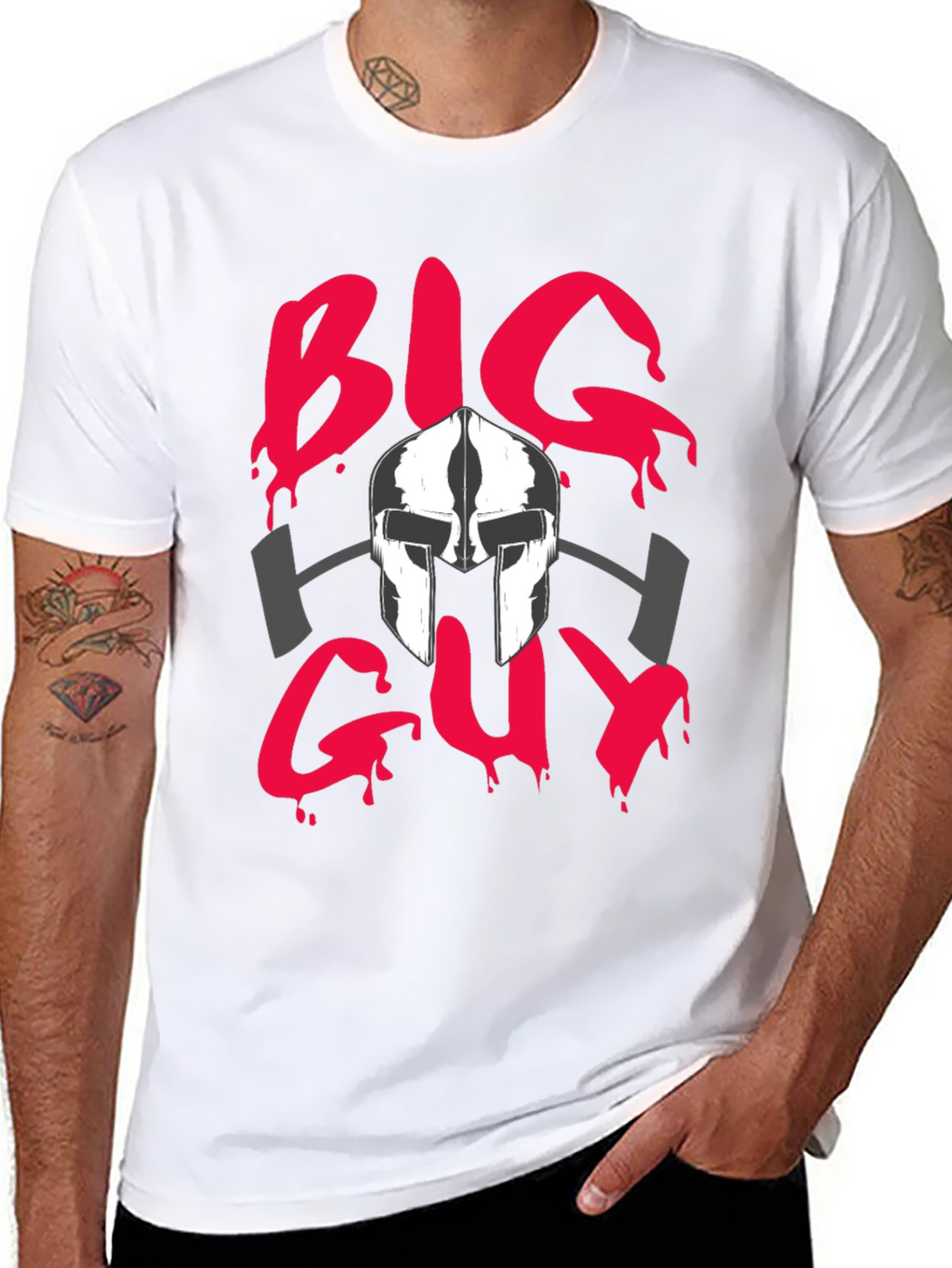 Big Guy T-Shirt - Spartan Gym Design