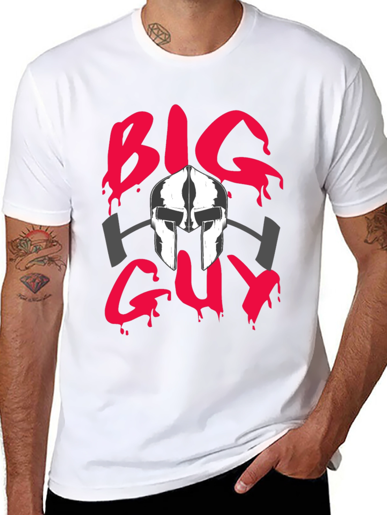 Big Guy T-Shirt - Spartan Gym Design