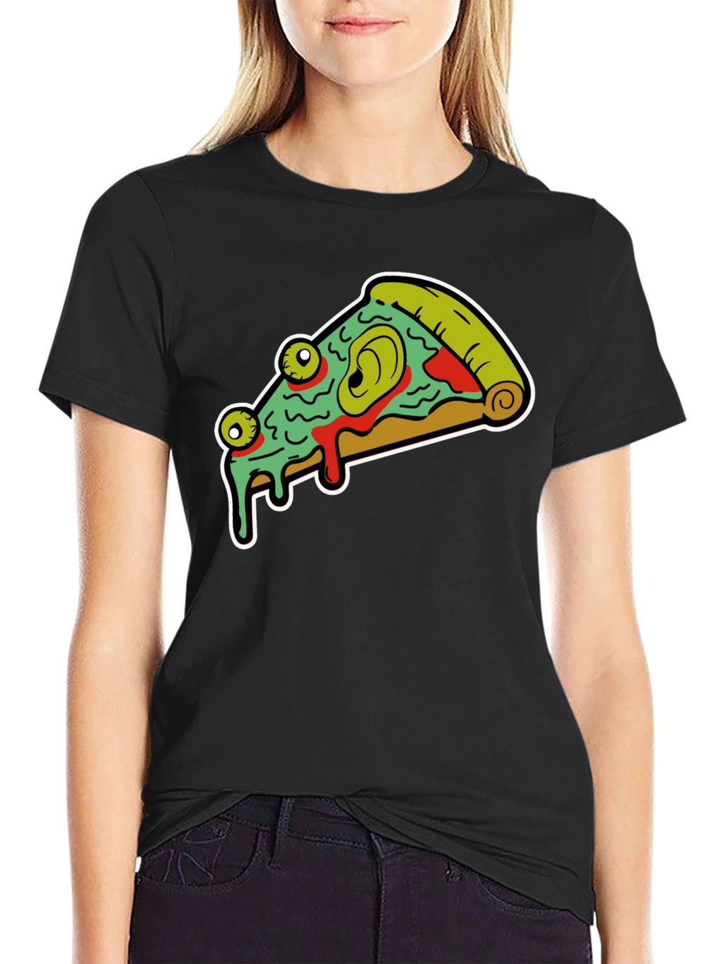 Pizza Monster Graphic Tee - Black