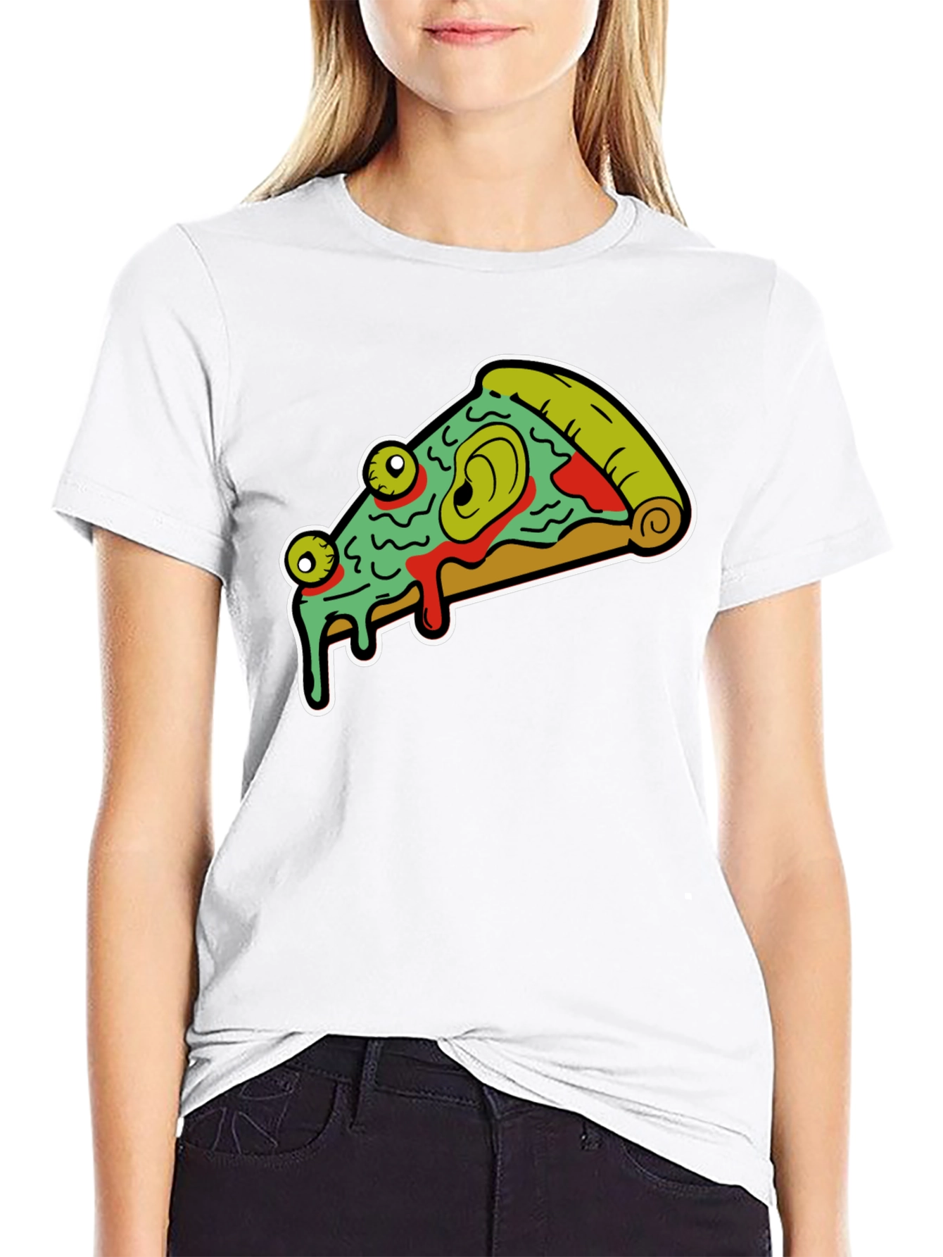 Pizza Monster Graphic Tee - Black