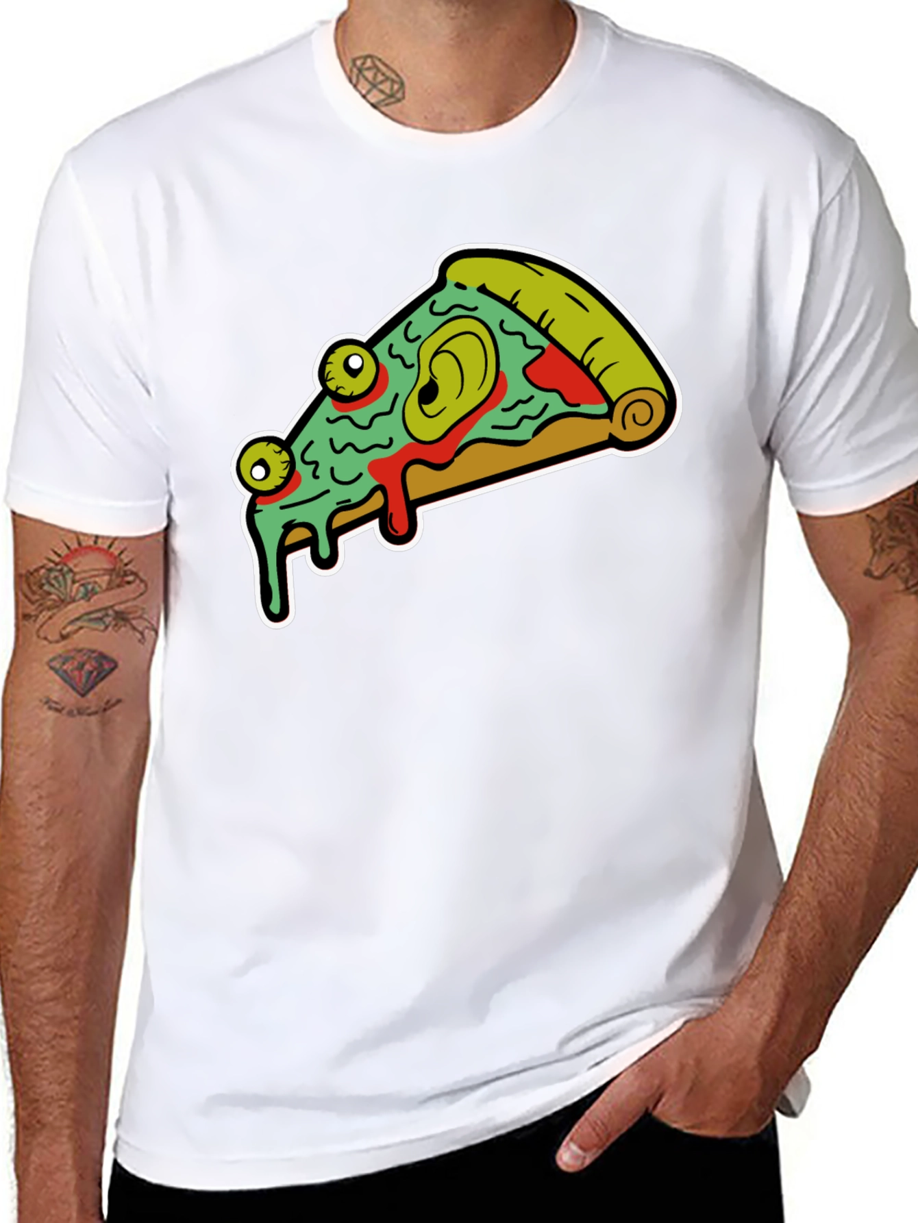 Pizza Monster Graphic Tee - Black