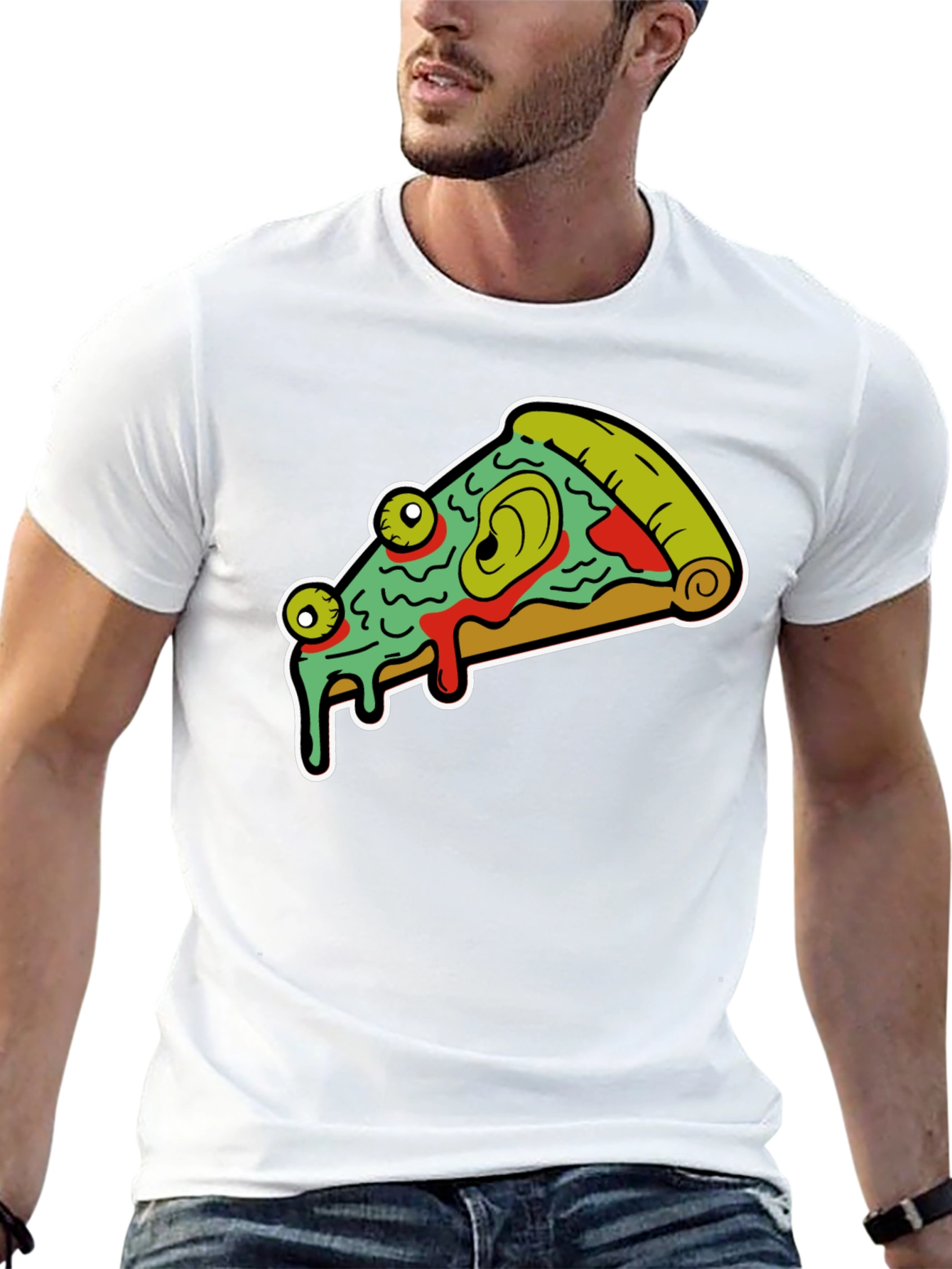 Pizza Monster Graphic Tee - Black