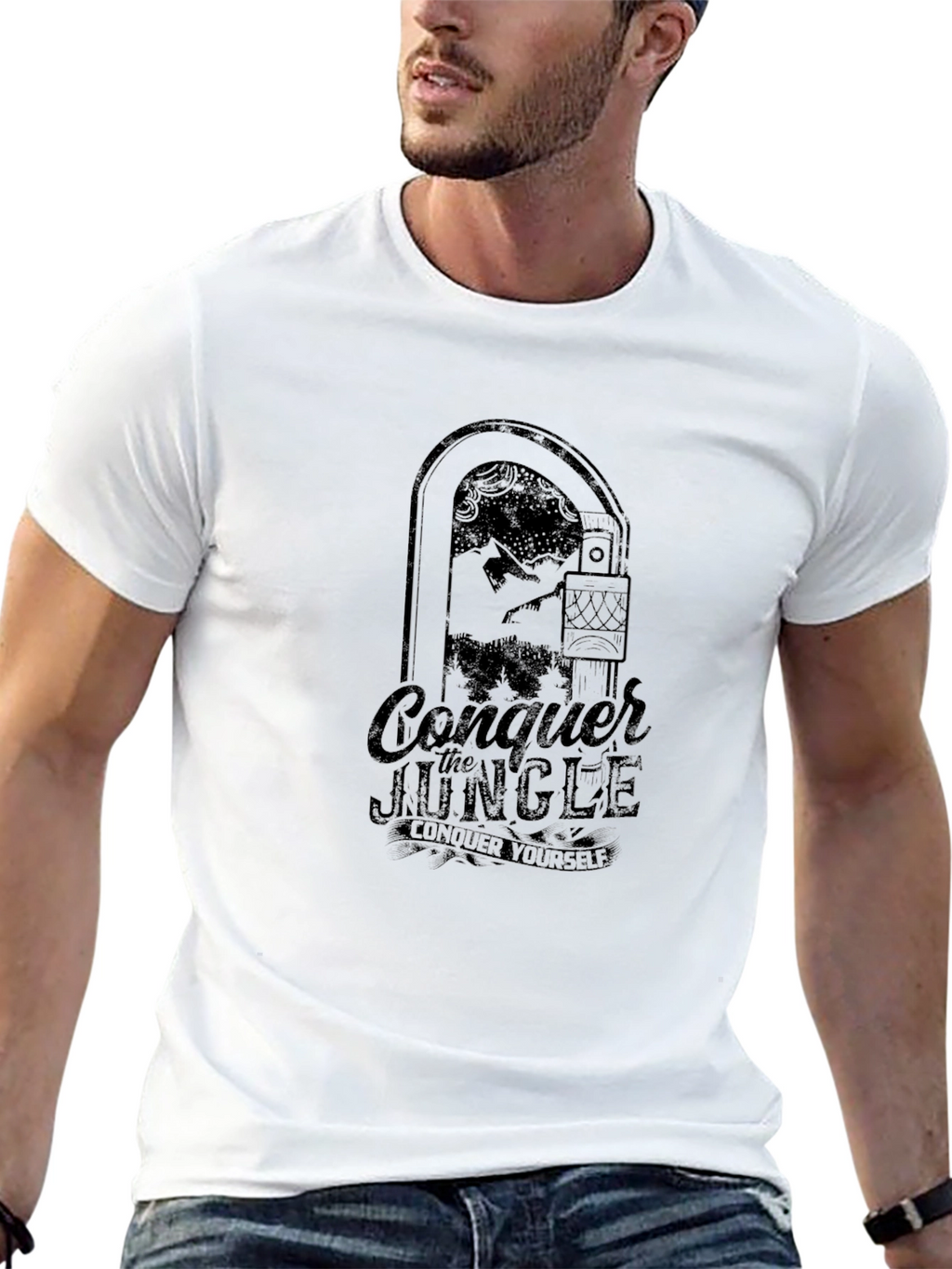 Conquer the Jungle Graphic Tee - Black