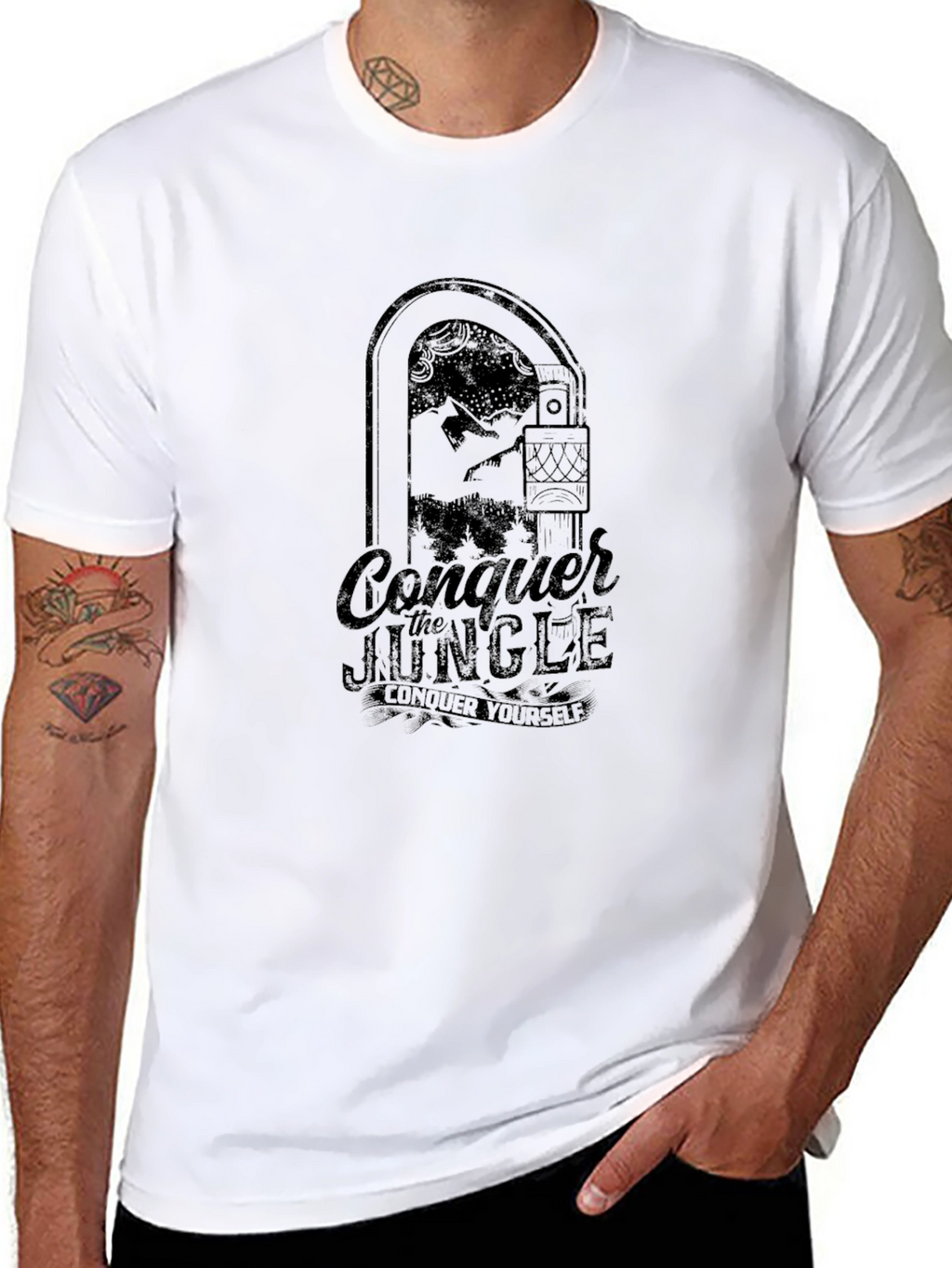 Conquer the Jungle Graphic Tee - Black