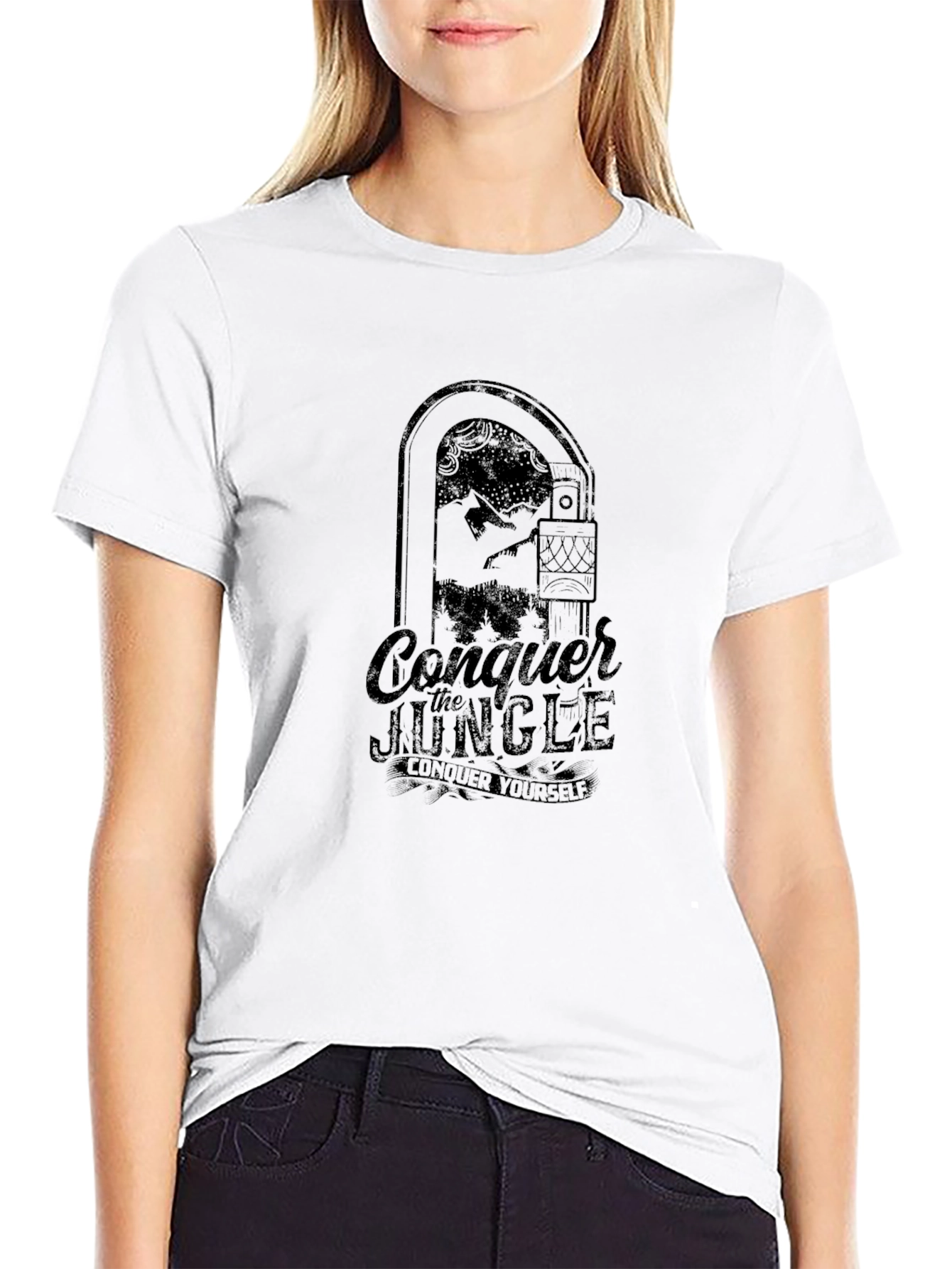 Conquer the Jungle Graphic Tee - Black