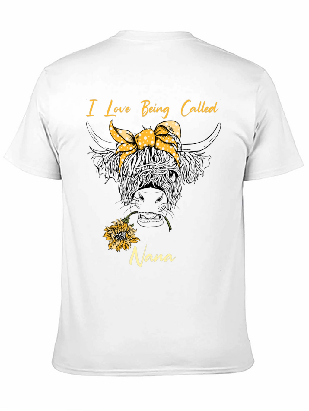 I Love Being Called Nana T-Shirt Cow Sunflower Tee