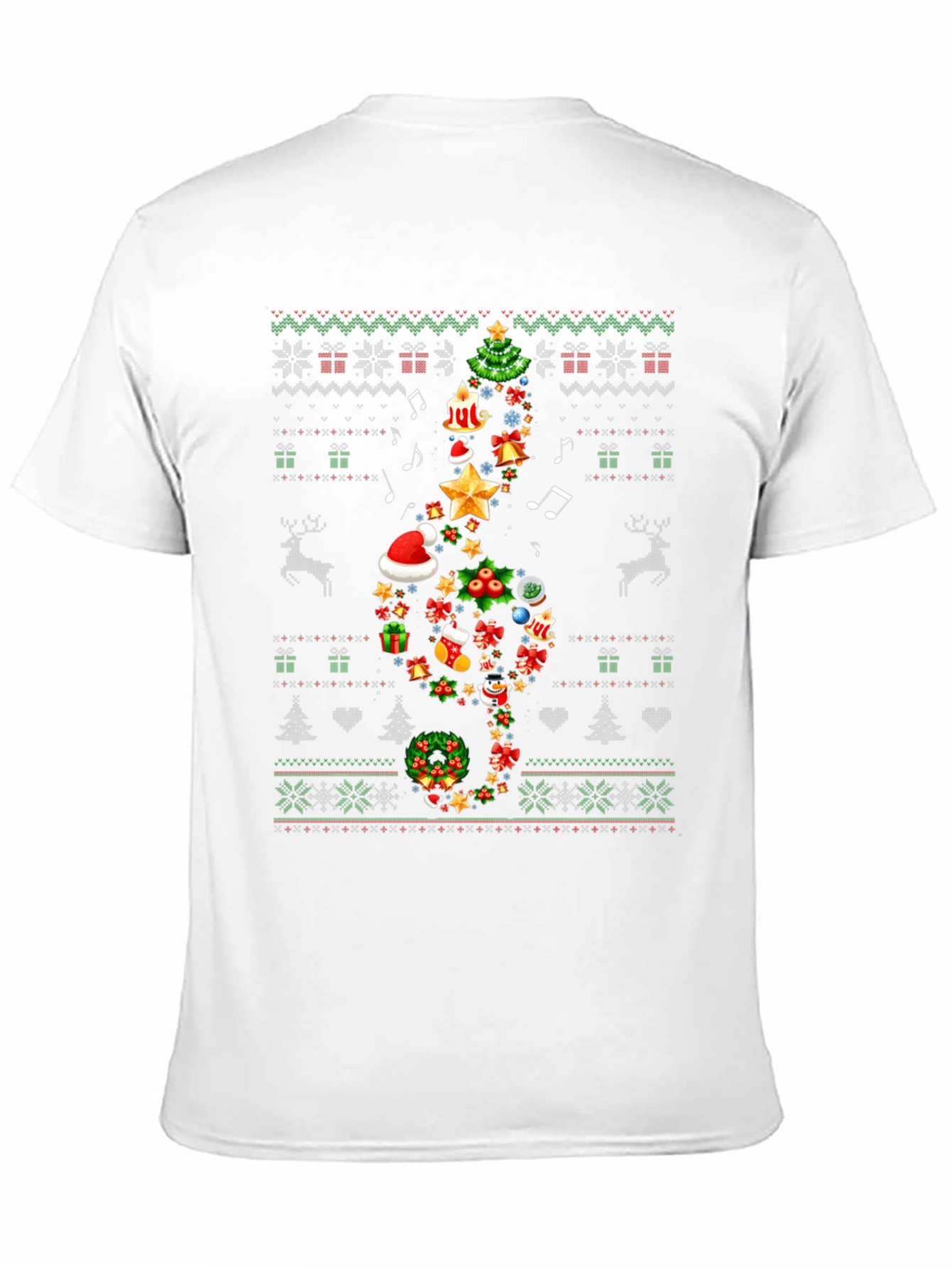 Christmas Music Treble Clef T-Shirt