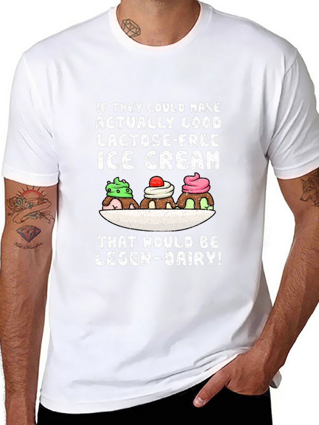 Lactose-Free Ice Cream Graphic T-Shirt