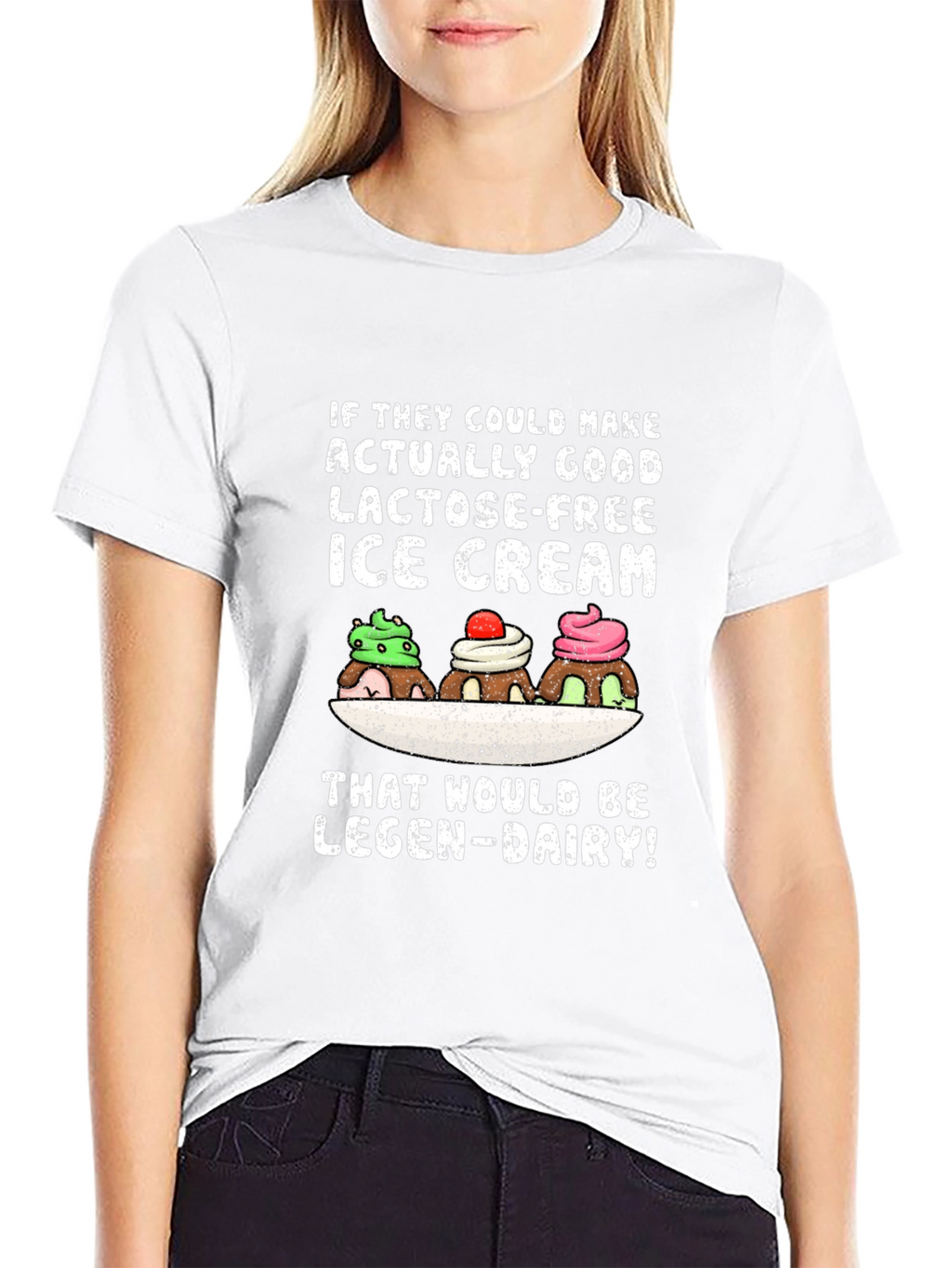 Lactose-Free Ice Cream Graphic T-Shirt