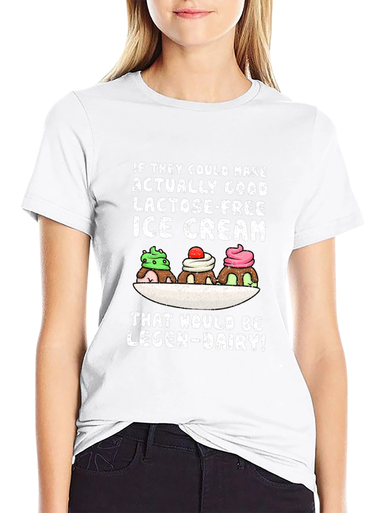 Lactose-Free Ice Cream Graphic T-Shirt
