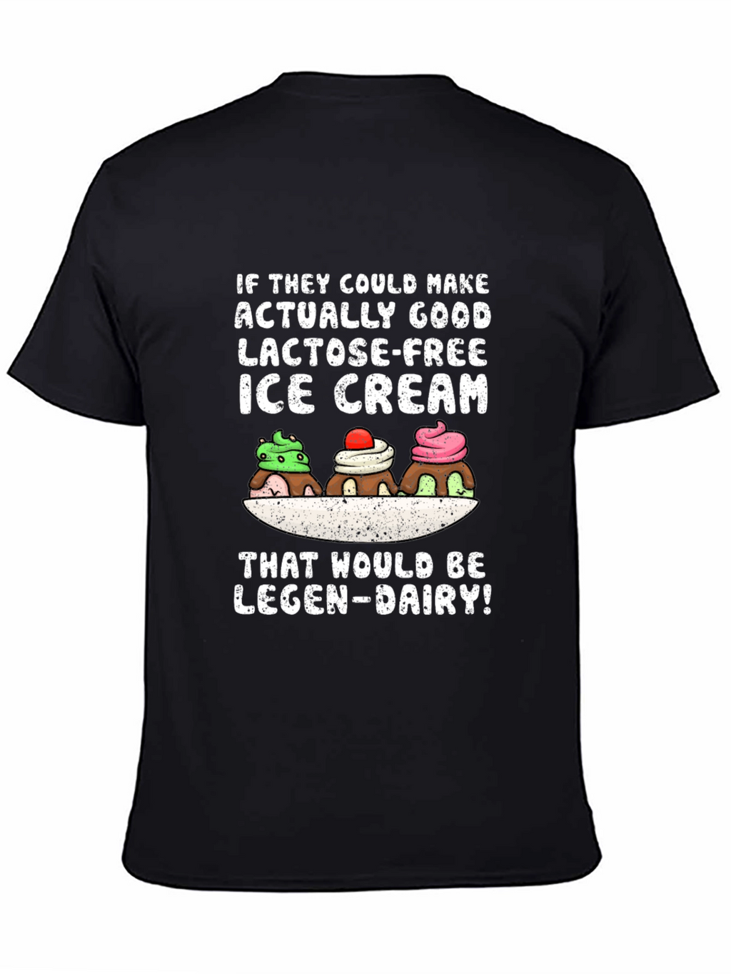 Lactose-Free Ice Cream Graphic T-Shirt