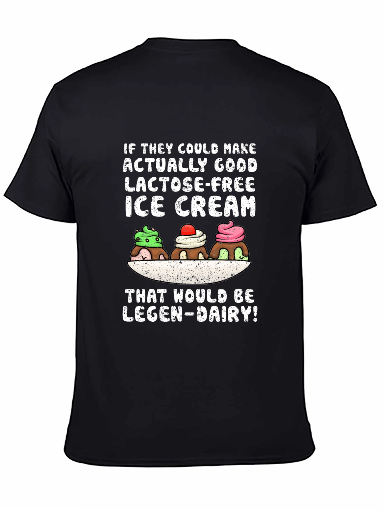 Lactose-Free Ice Cream Graphic T-Shirt