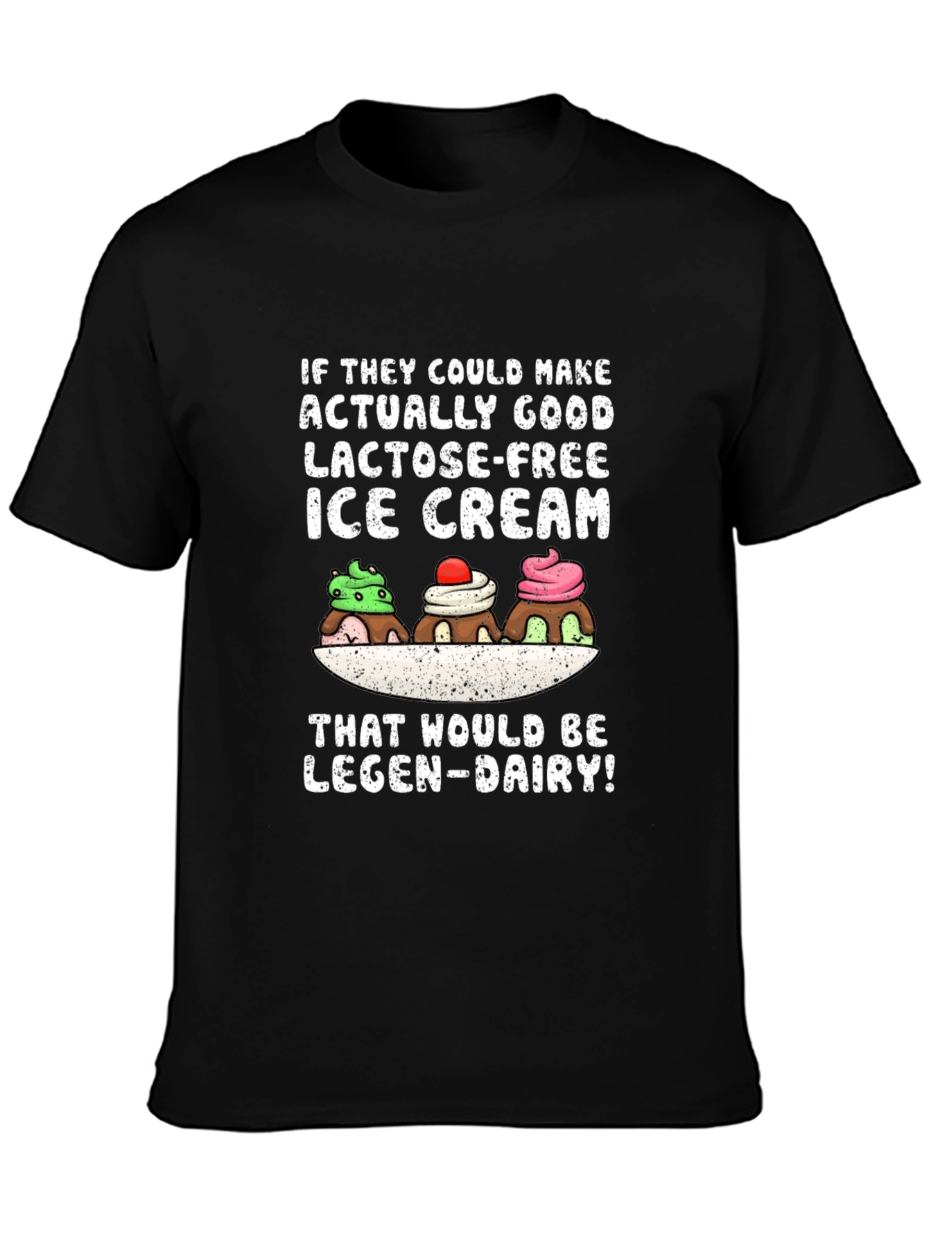 Lactose-Free Ice Cream Graphic T-Shirt