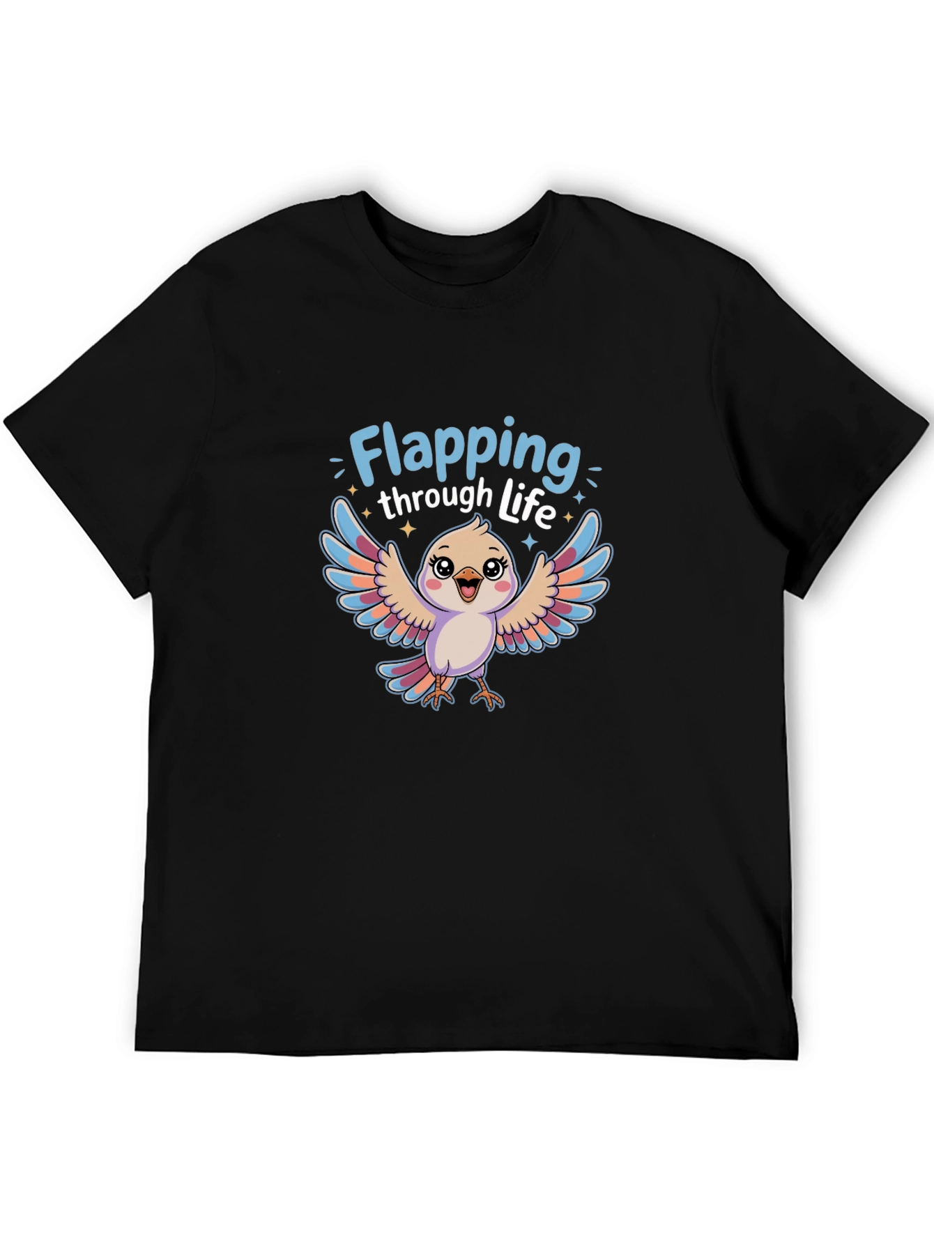 Flapping Through Life Bird Graphic T-Shirt