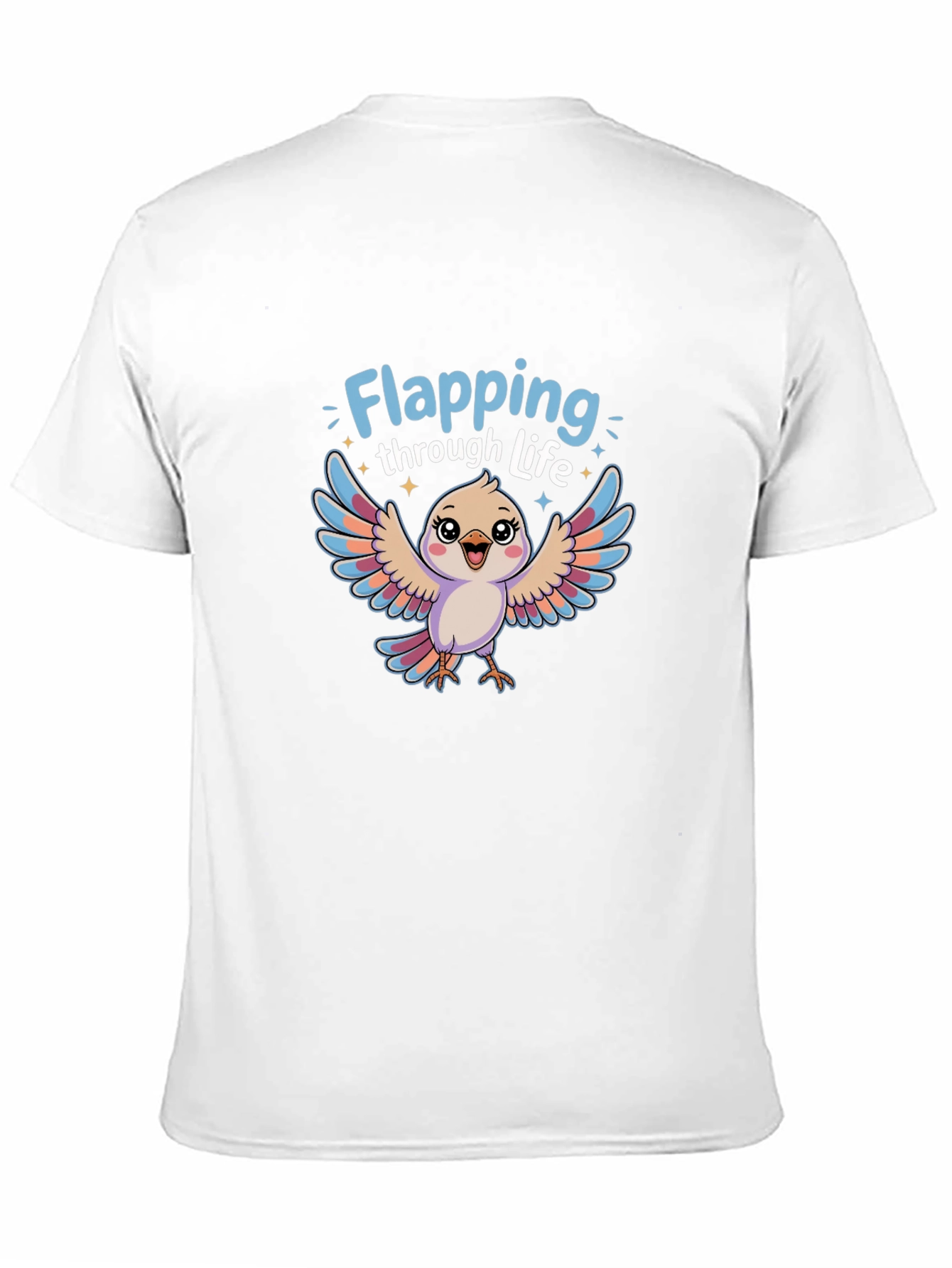 Flapping Through Life Bird Graphic T-Shirt