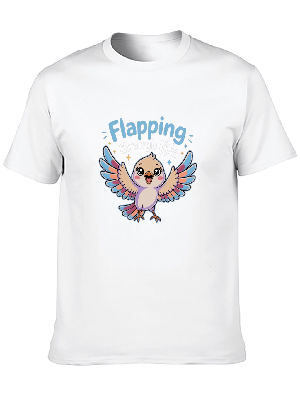 Flapping Through Life Bird Graphic T-Shirt