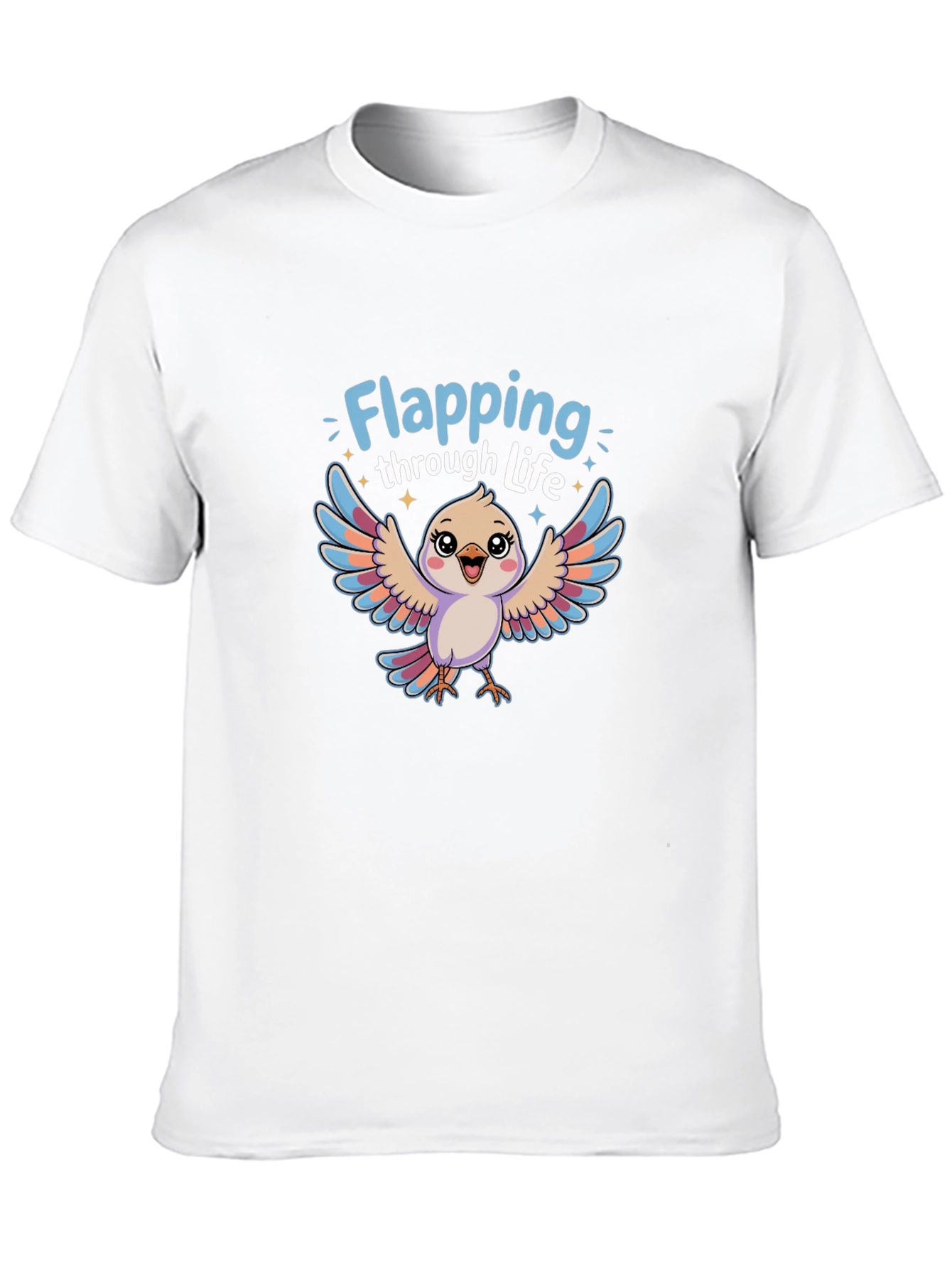 Flapping Through Life Bird Graphic T-Shirt