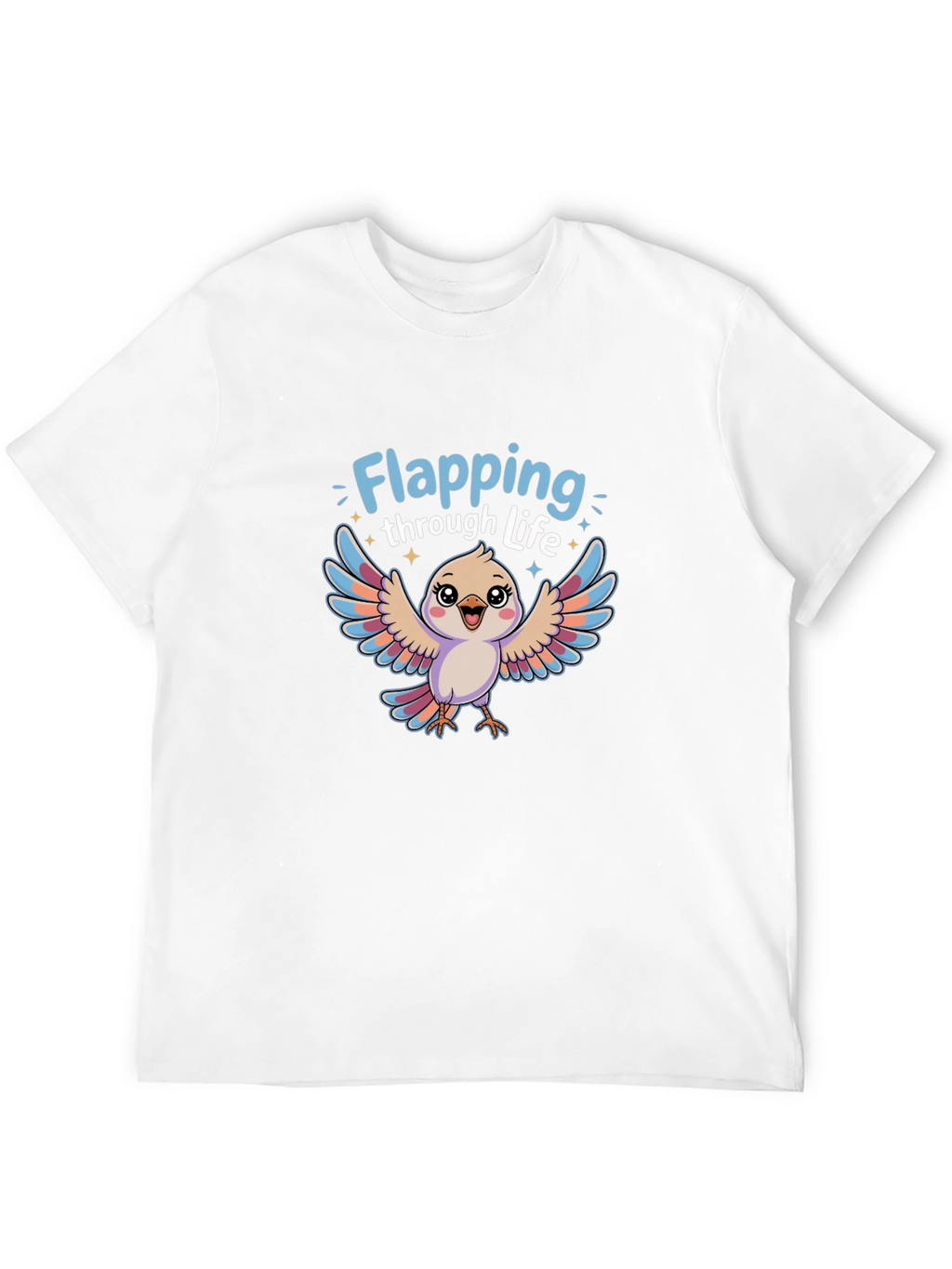 Flapping Through Life Bird Graphic T-Shirt