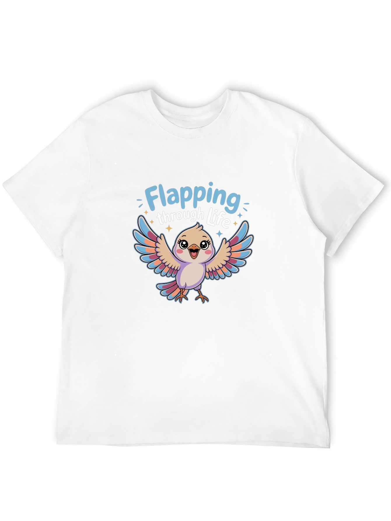 Flapping Through Life Bird Graphic T-Shirt