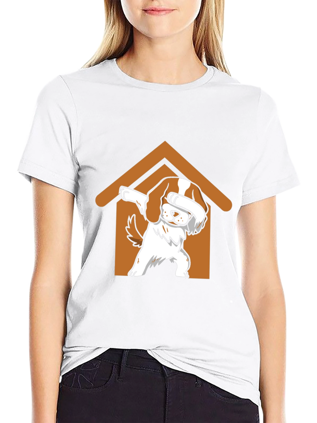Dog Dabbing in Dog House T-Shirt