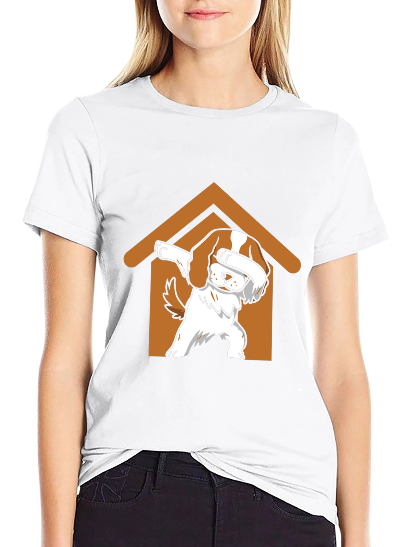 Dog Dabbing in Dog House T-Shirt