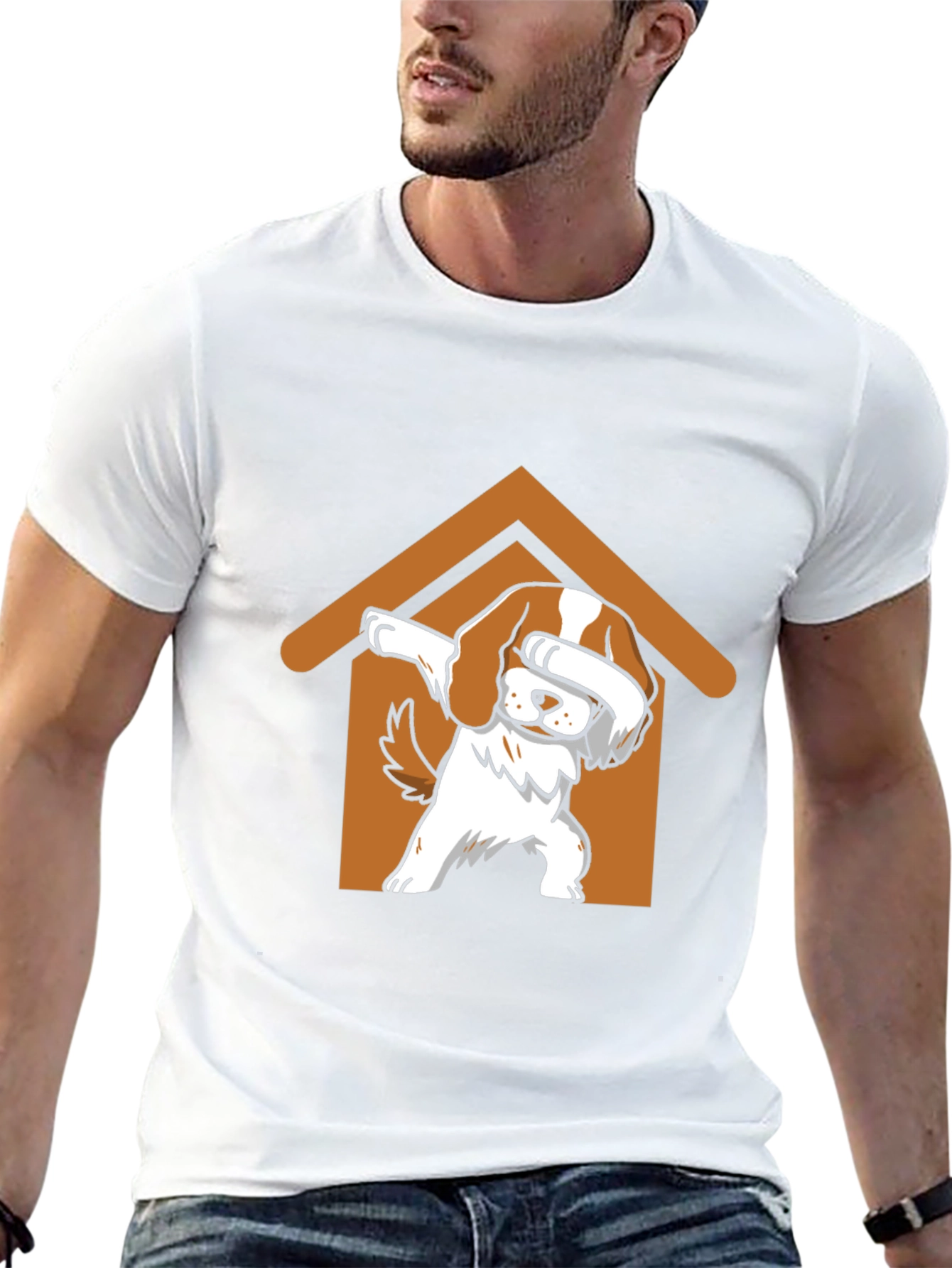 Dog Dabbing in Dog House T-Shirt