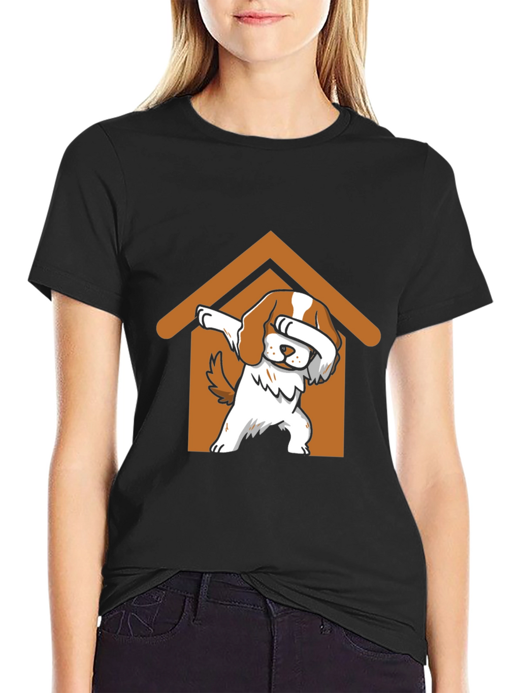 Dog Dabbing in Dog House T-Shirt