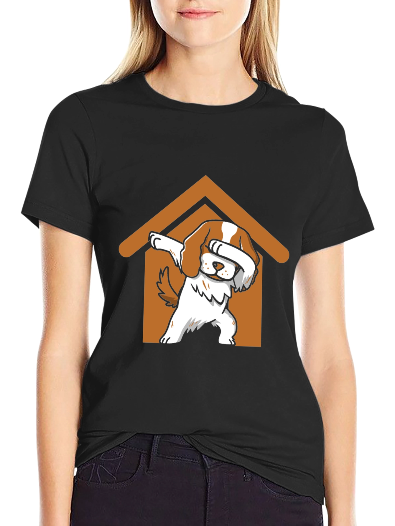 Dog Dabbing in Dog House T-Shirt