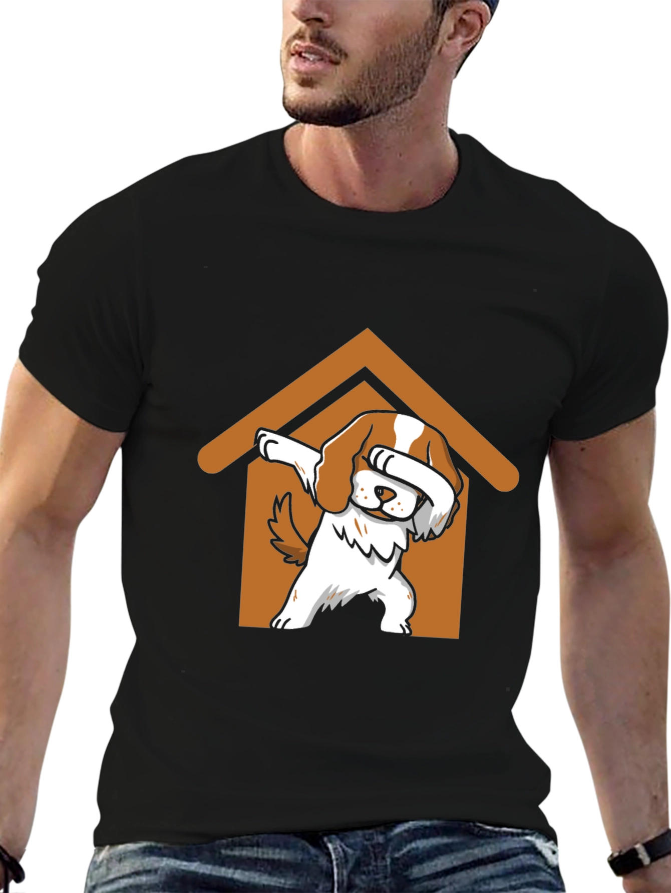 Dog Dabbing in Dog House T-Shirt