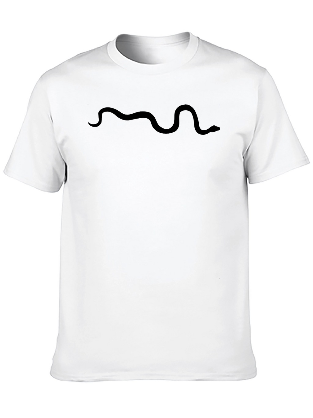Wavy Line Graphic Black T-Shirt