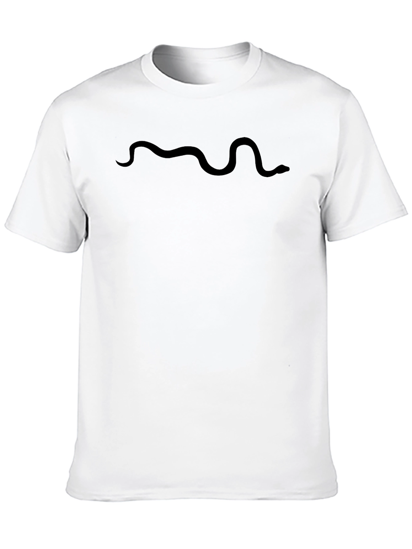 Wavy Line Graphic Black T-Shirt
