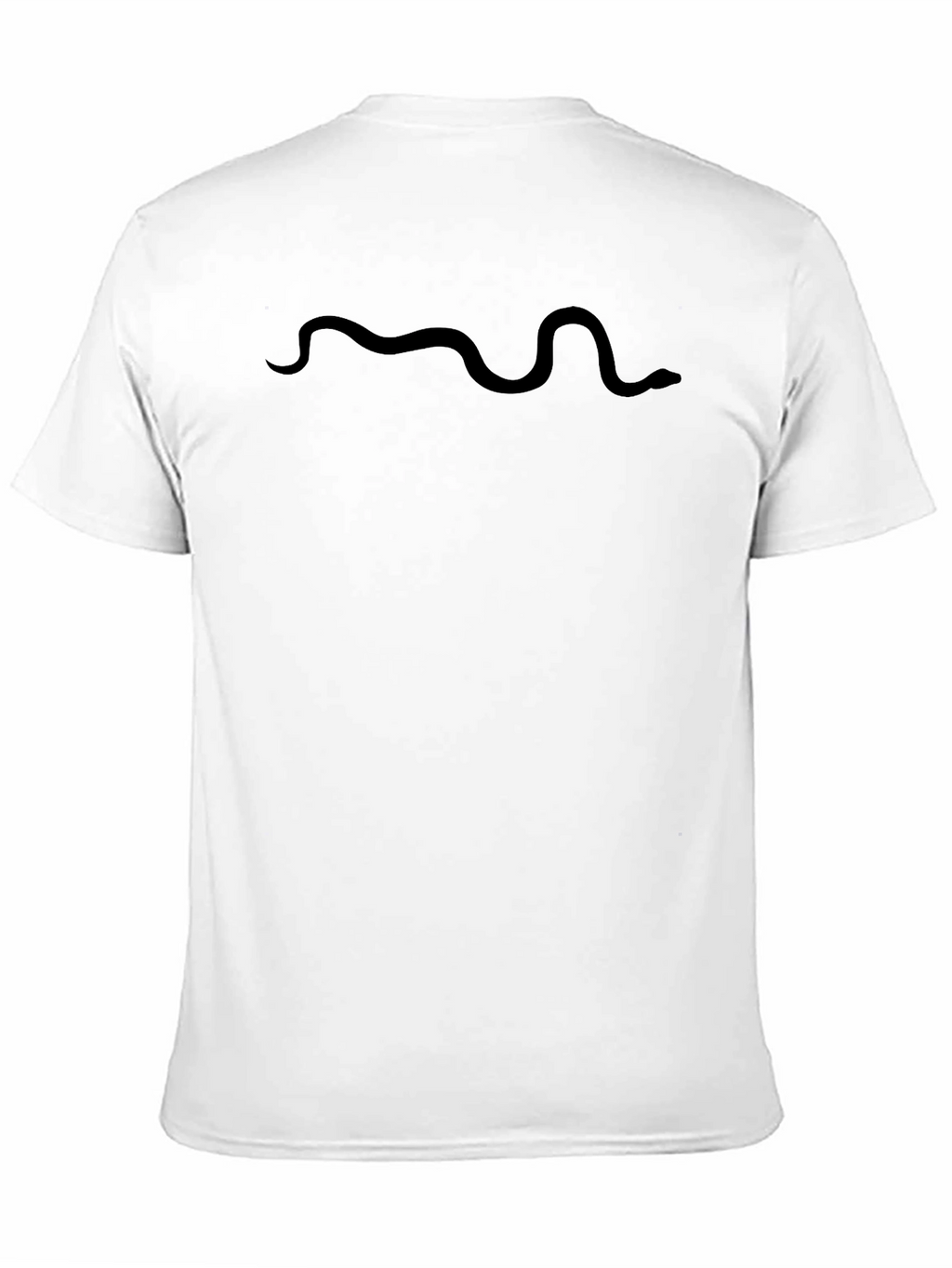 Wavy Line Graphic Black T-Shirt