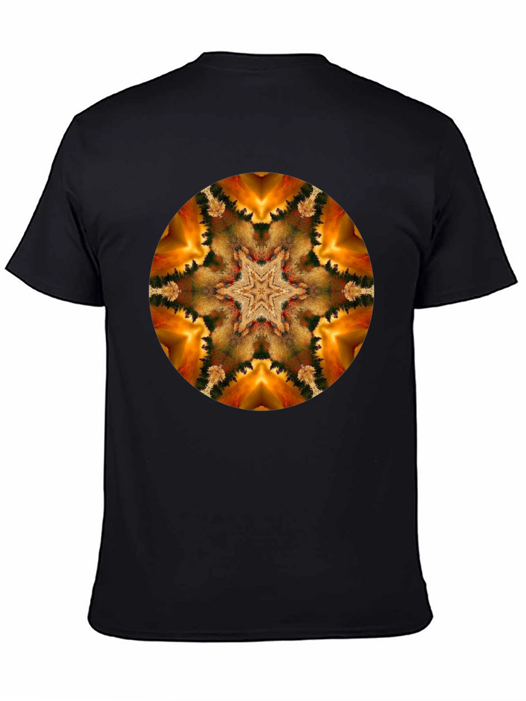 Kaleidoscope Starburst Black T-Shirt