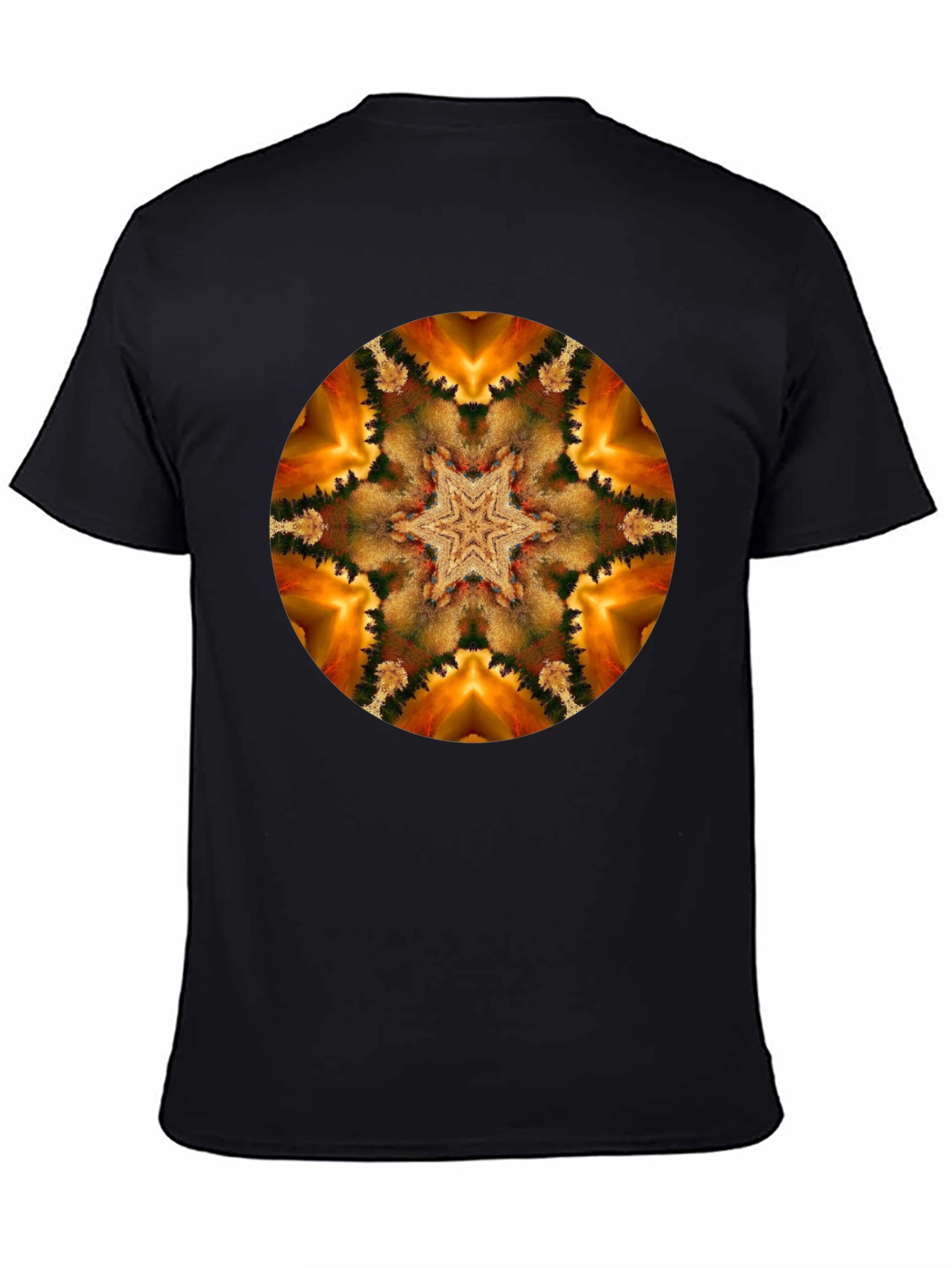 Kaleidoscope Starburst Black T-Shirt