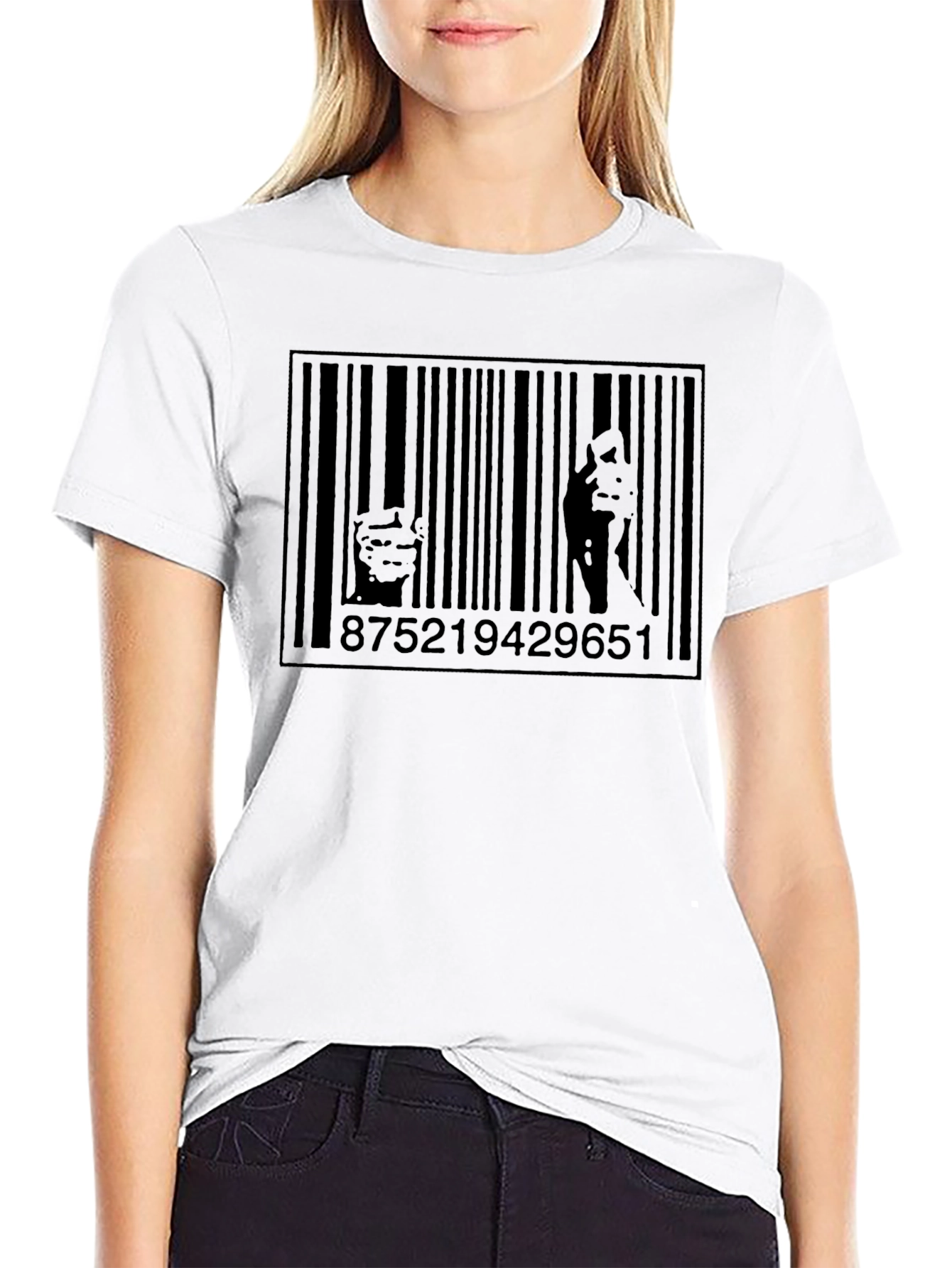 Barcode Art Tee - Unique Graphic Print
